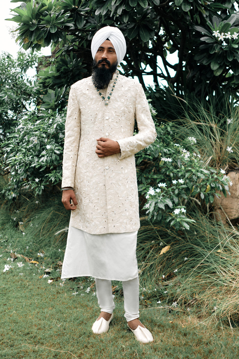 Six Way Chikankari Sherwani  