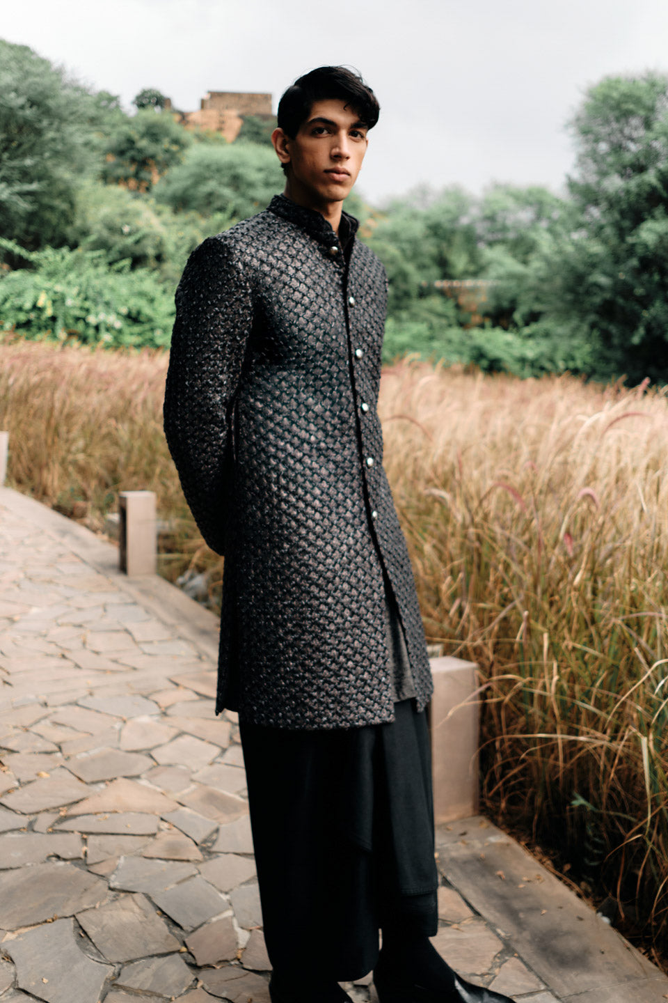 Diamond Flower Sherwani  