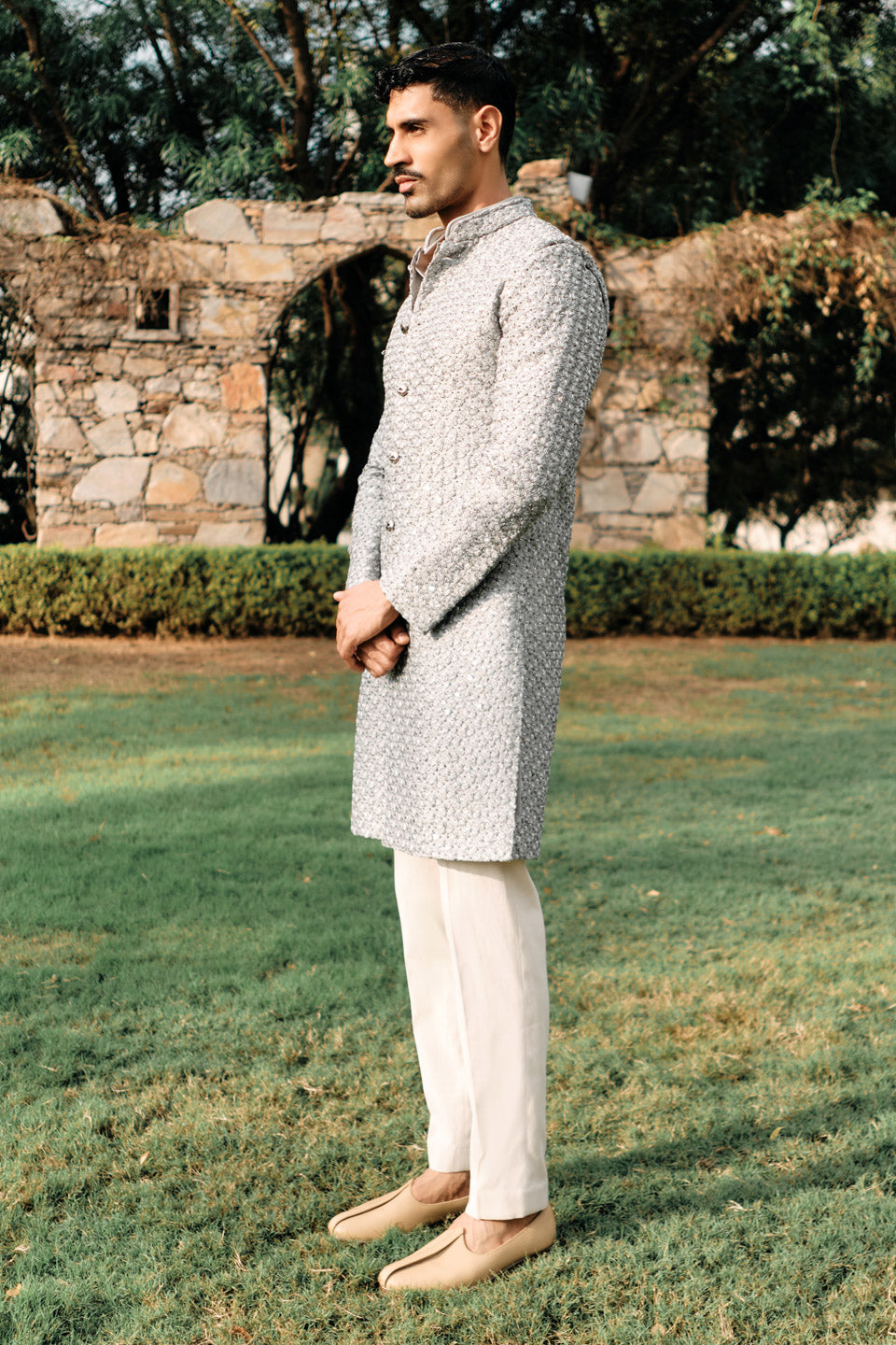 Broken Libra Highlighted Sherwani  
