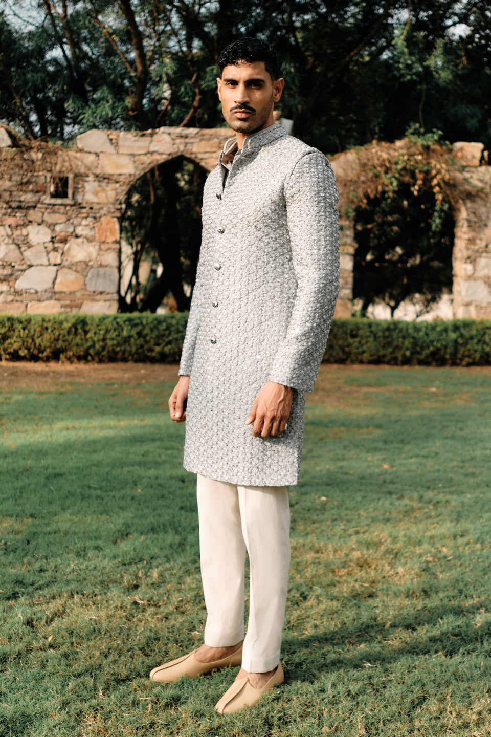Broken Libra Highlighted Sherwani  