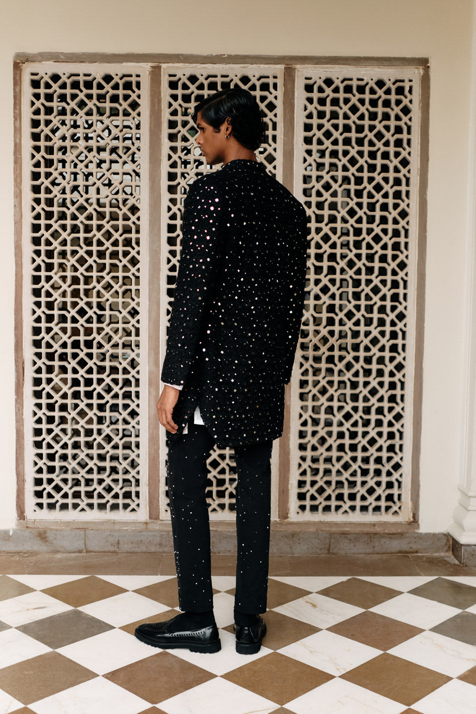Mirror Crest Sherwani  
