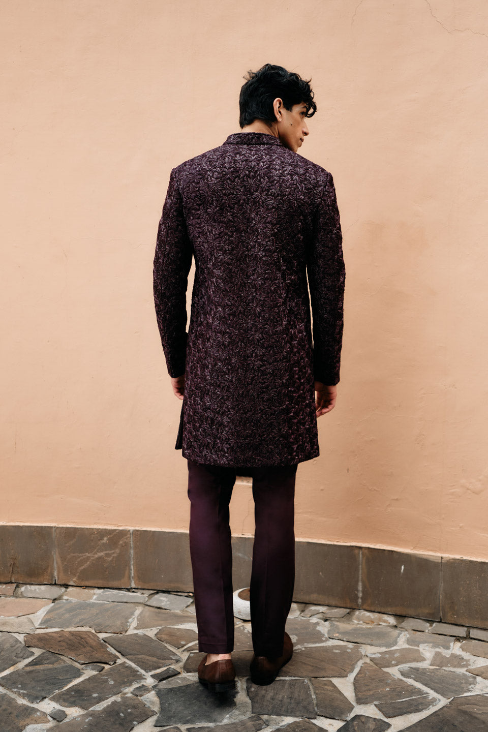 Palm Embroidered Sherwani  