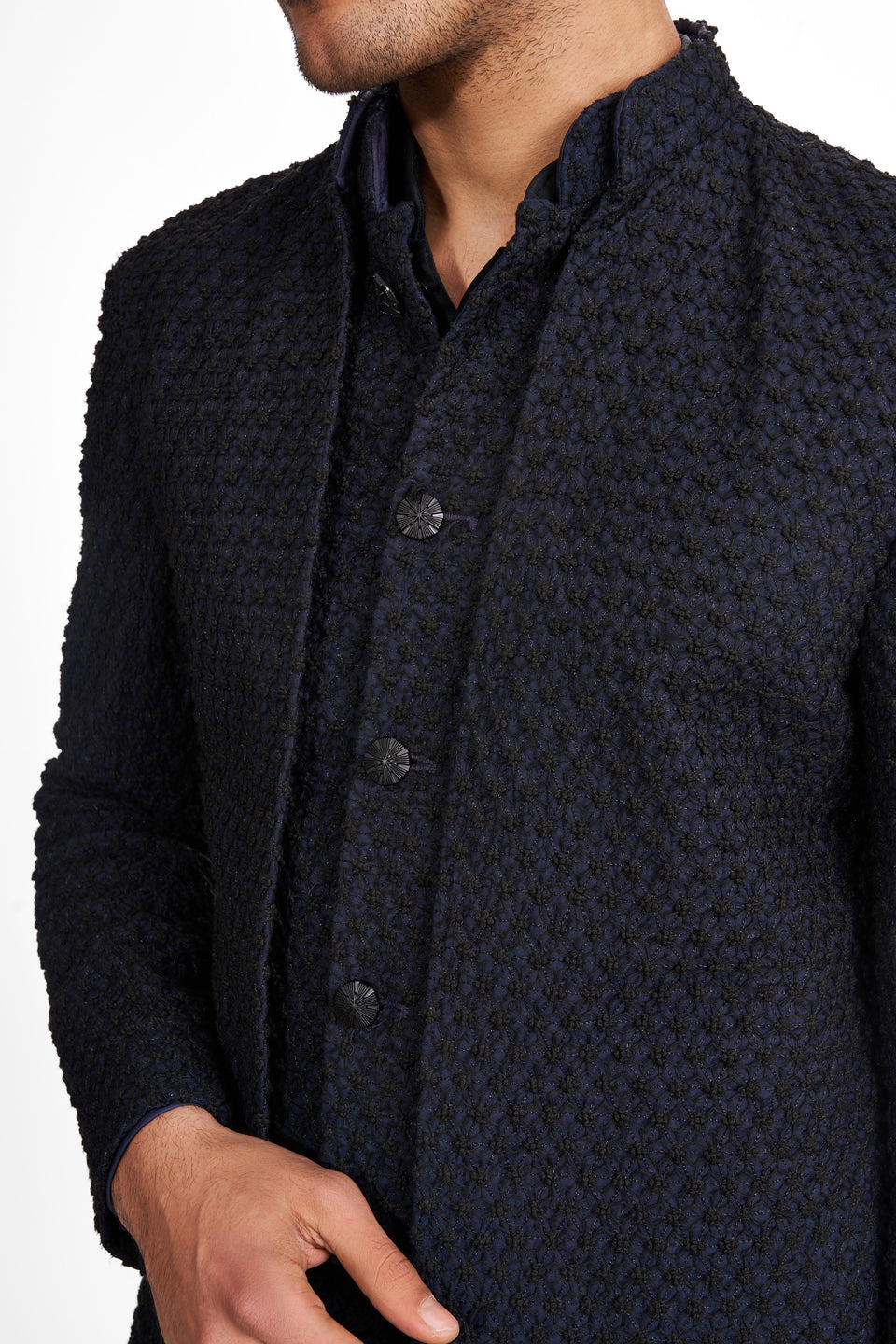 MINI FLOWER KNOTTED MOCKLAYER JACKET  