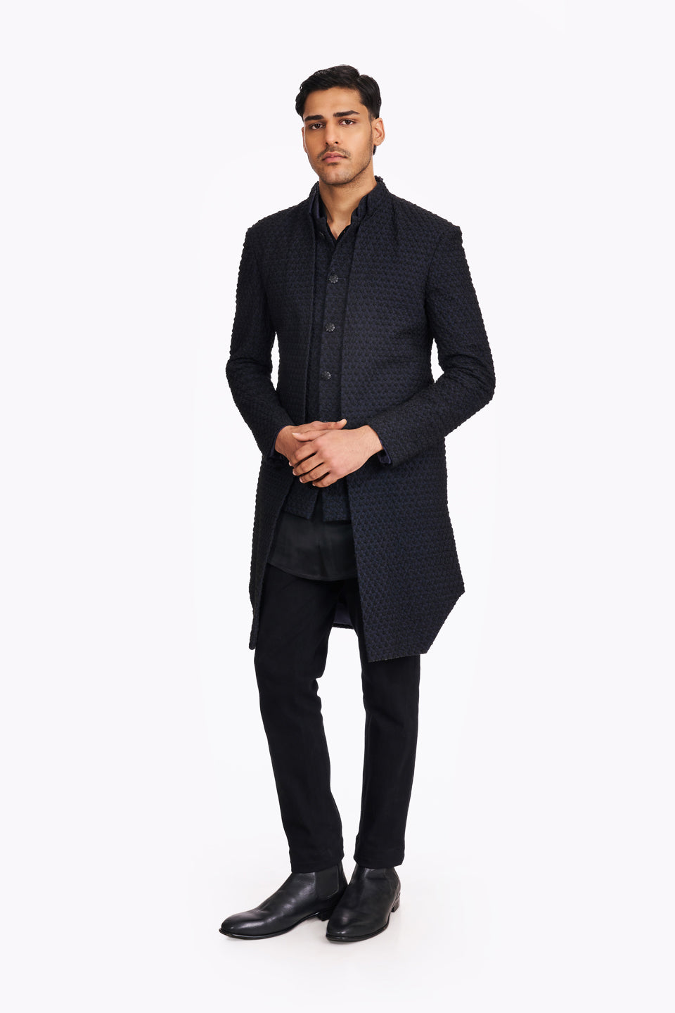  MINI FLOWER KNOTTED MOCKLAYER JACKET 