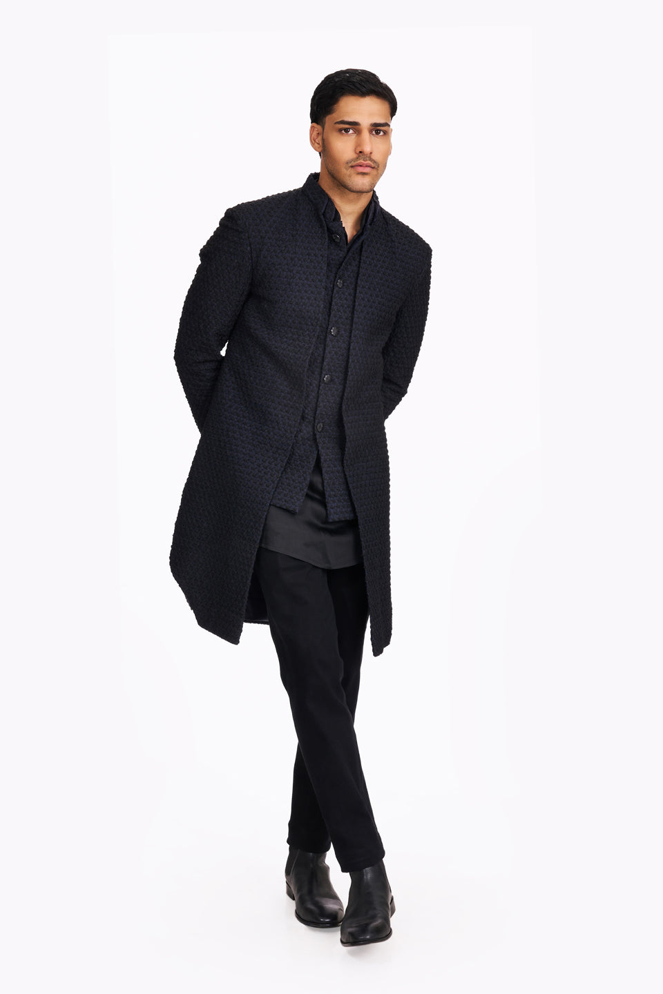 MINI FLOWER KNOTTED MOCKLAYER JACKET  