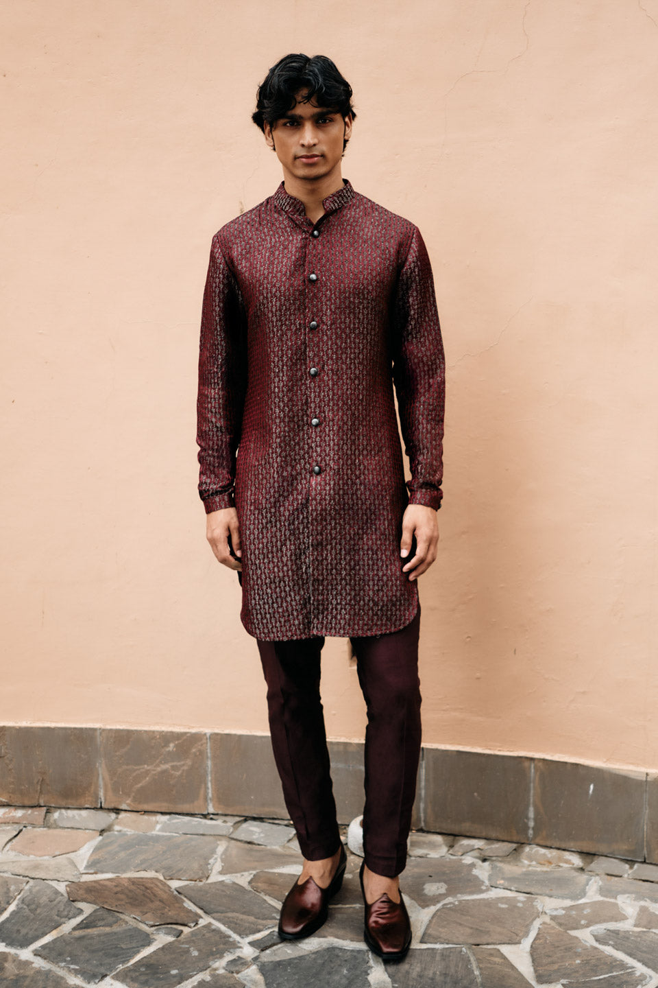 Cactus Brocade Kurta Shirt  