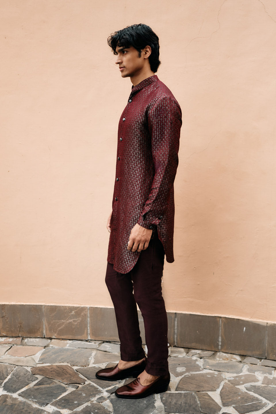 Cactus Brocade Kurta Shirt  