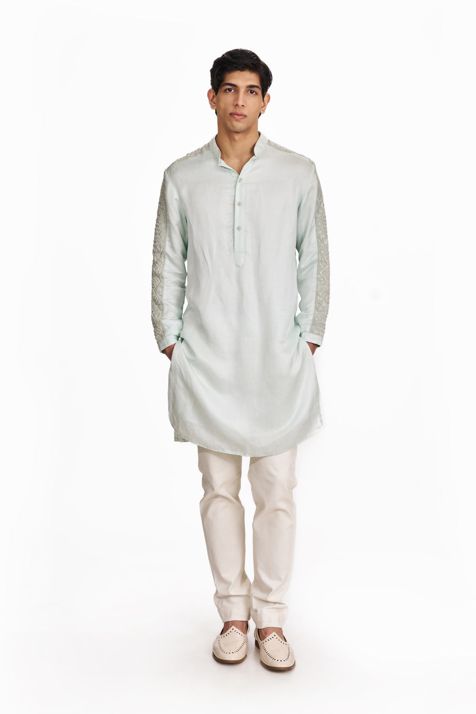 DOUBLE GEOMETRIC STRIPER KURTA  