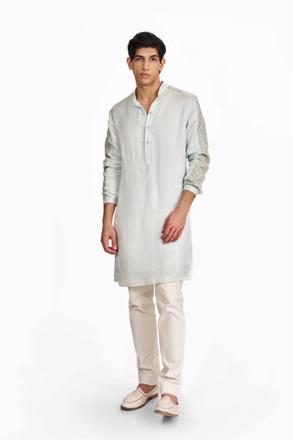 DOUBLE GEOMETRIC STRIPER KURTA  