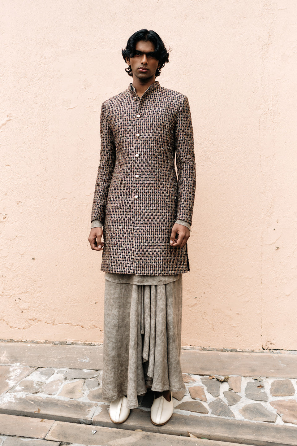 Cactus Brocade Embroidered Sherwani  