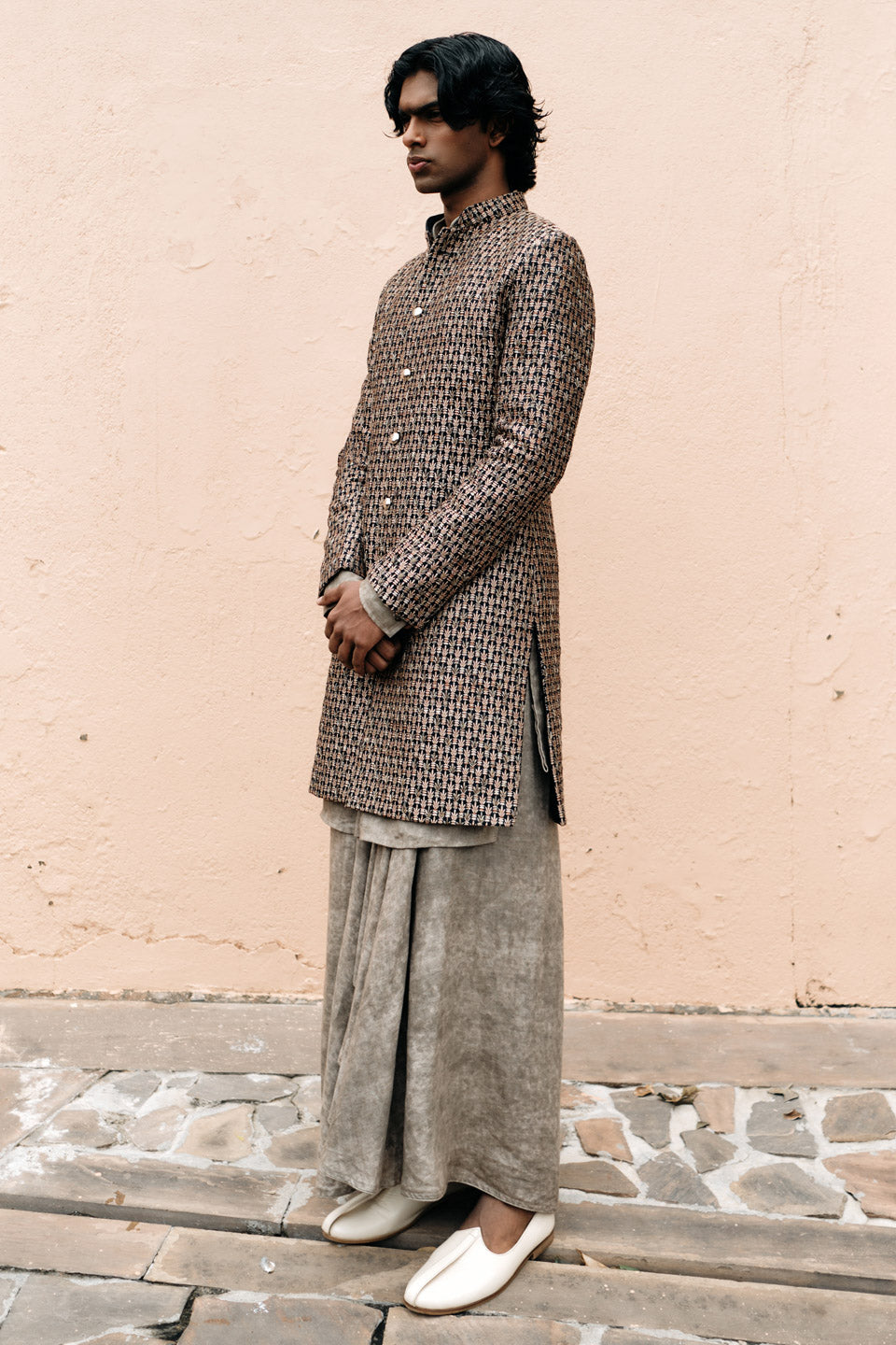 Cactus Brocade Embroidered Sherwani  