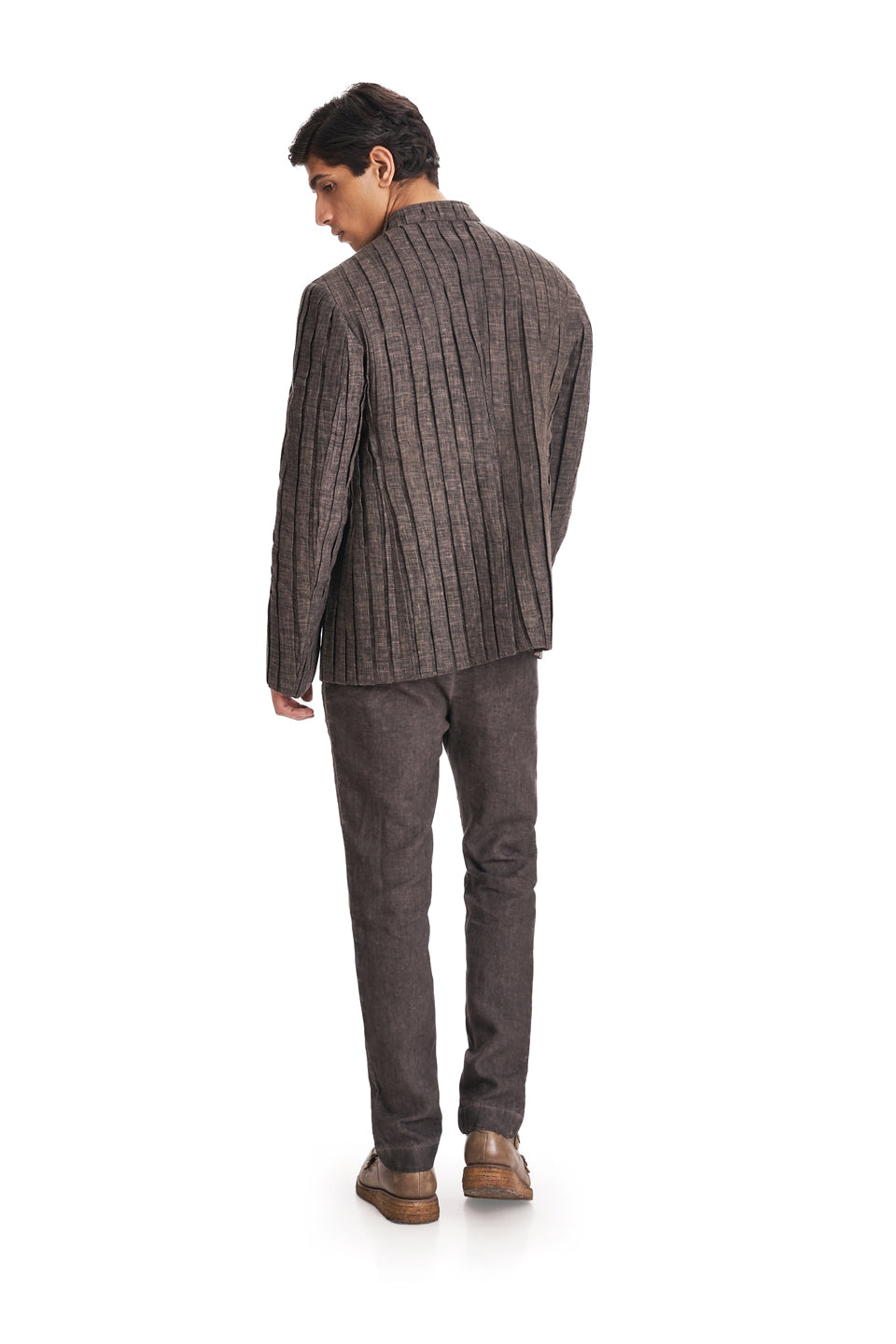 WASHOUT BOX PLEAT BANDHGALA  
