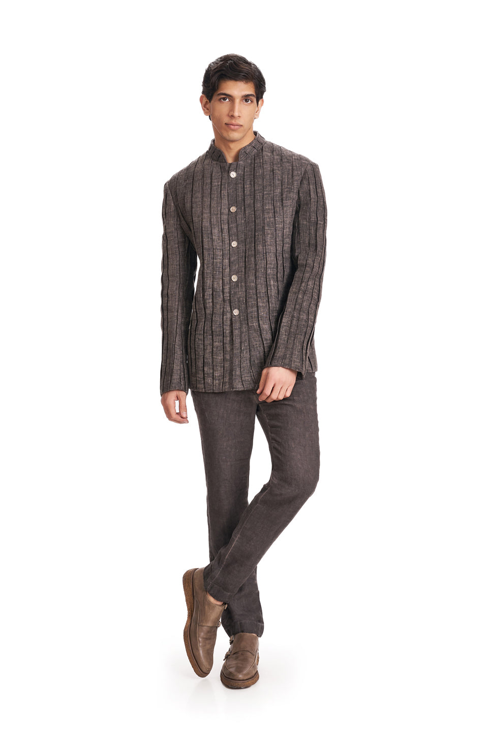  WASHOUT BOX PLEAT BANDHGALA 