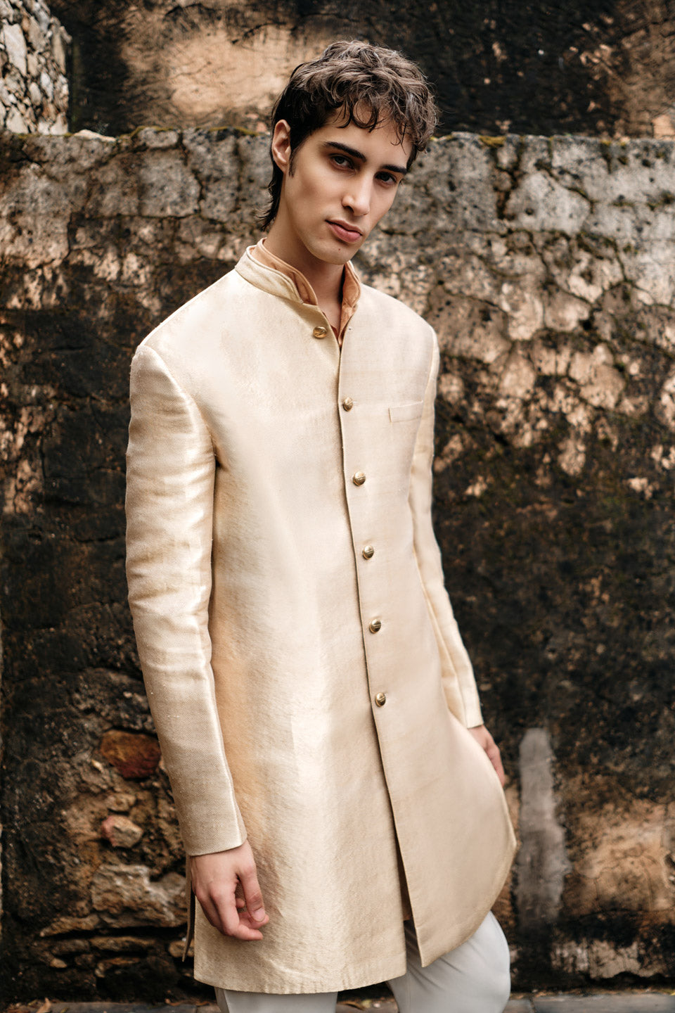 Twill Brocade Sherwani  