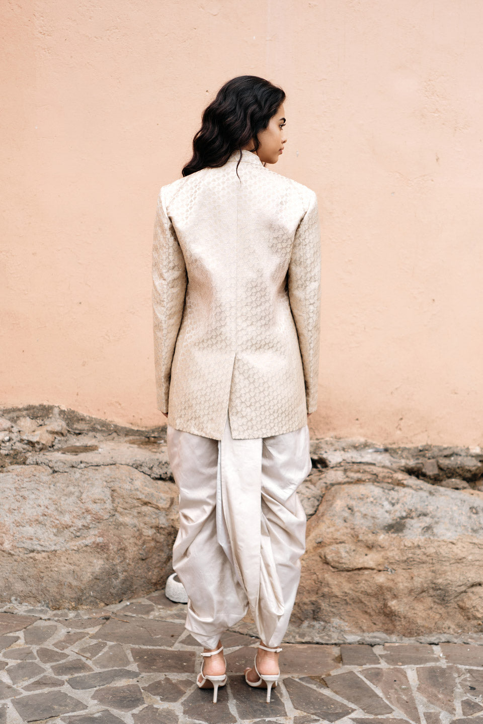 Spade Bandhgala with Silk Kurta Dhoti set  
