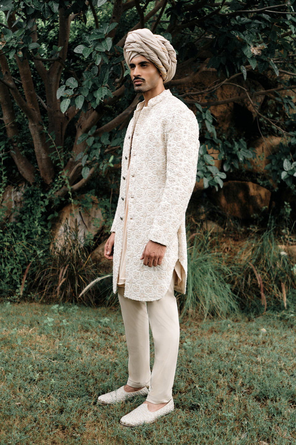 Star Ajrak Sherwani  