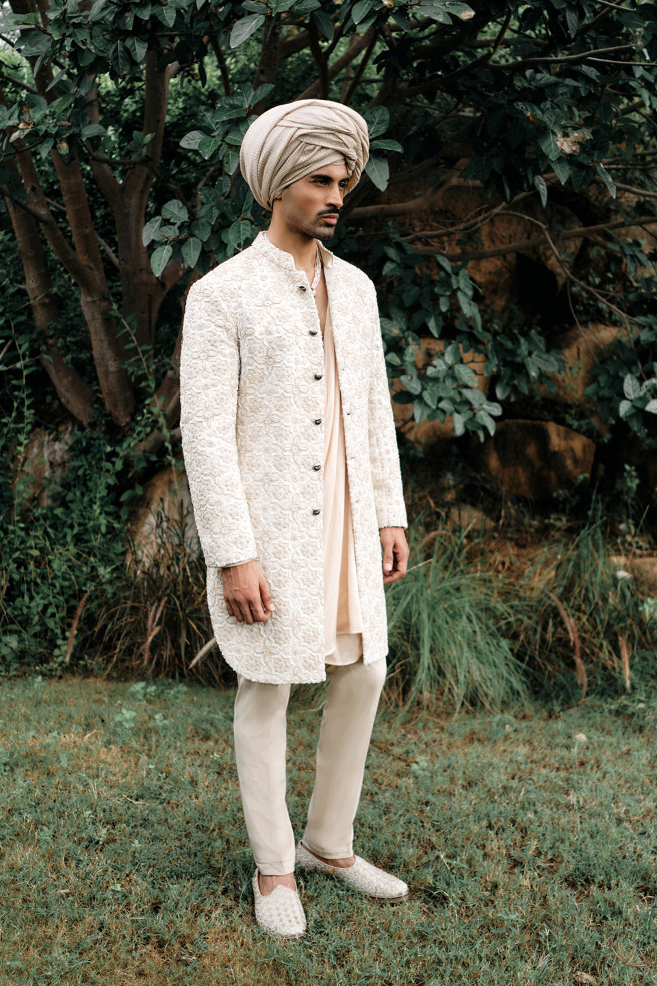 Star Ajrak Sherwani  