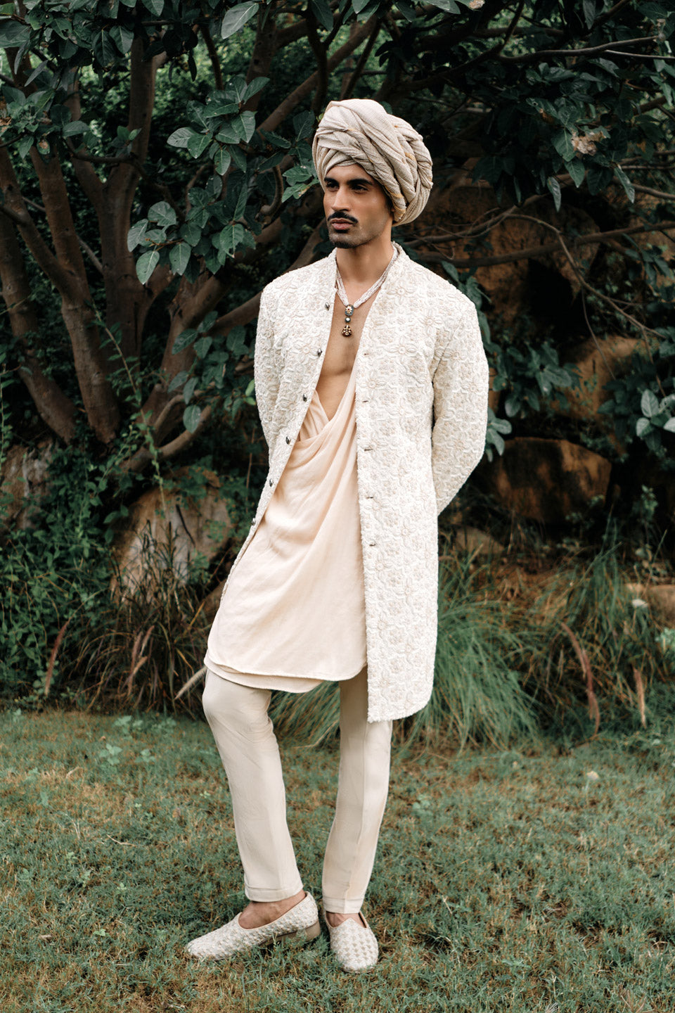 Star Ajrak Sherwani  