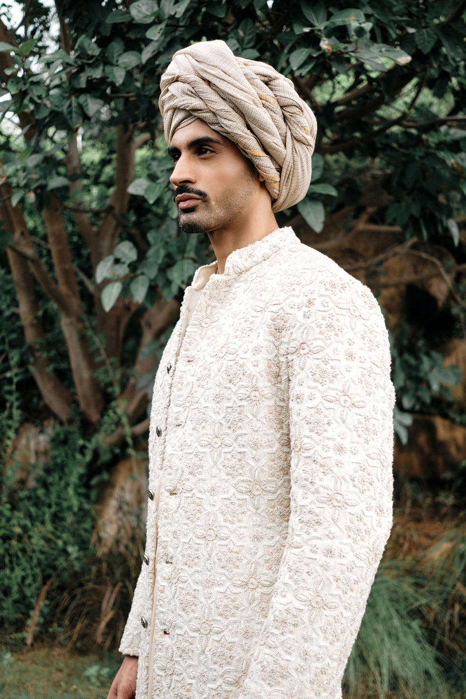 Star Ajrak Sherwani  