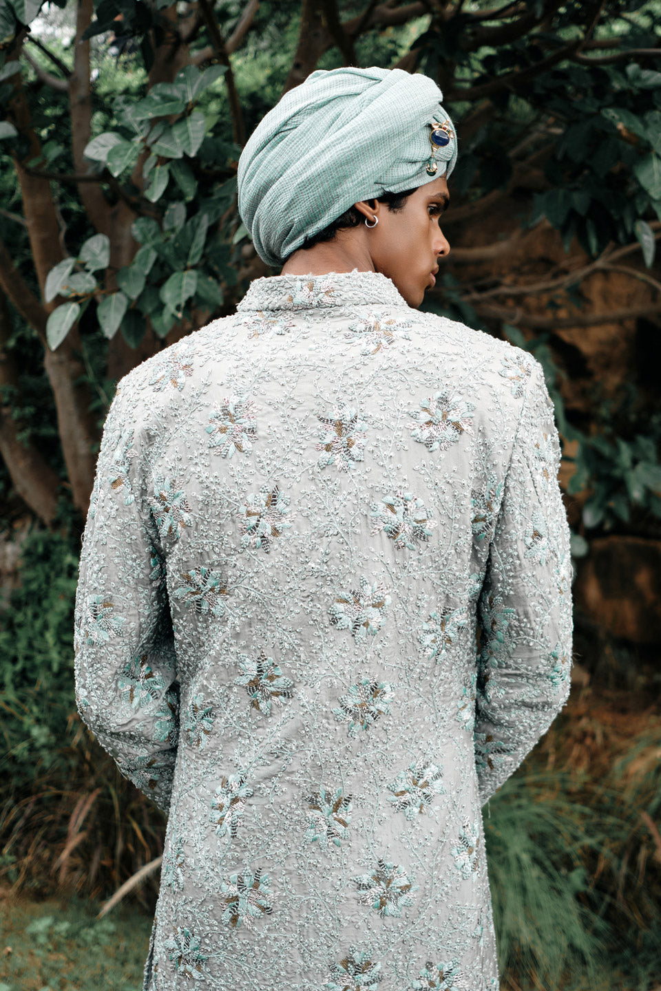 Marigold Embroidered Sherwani  
