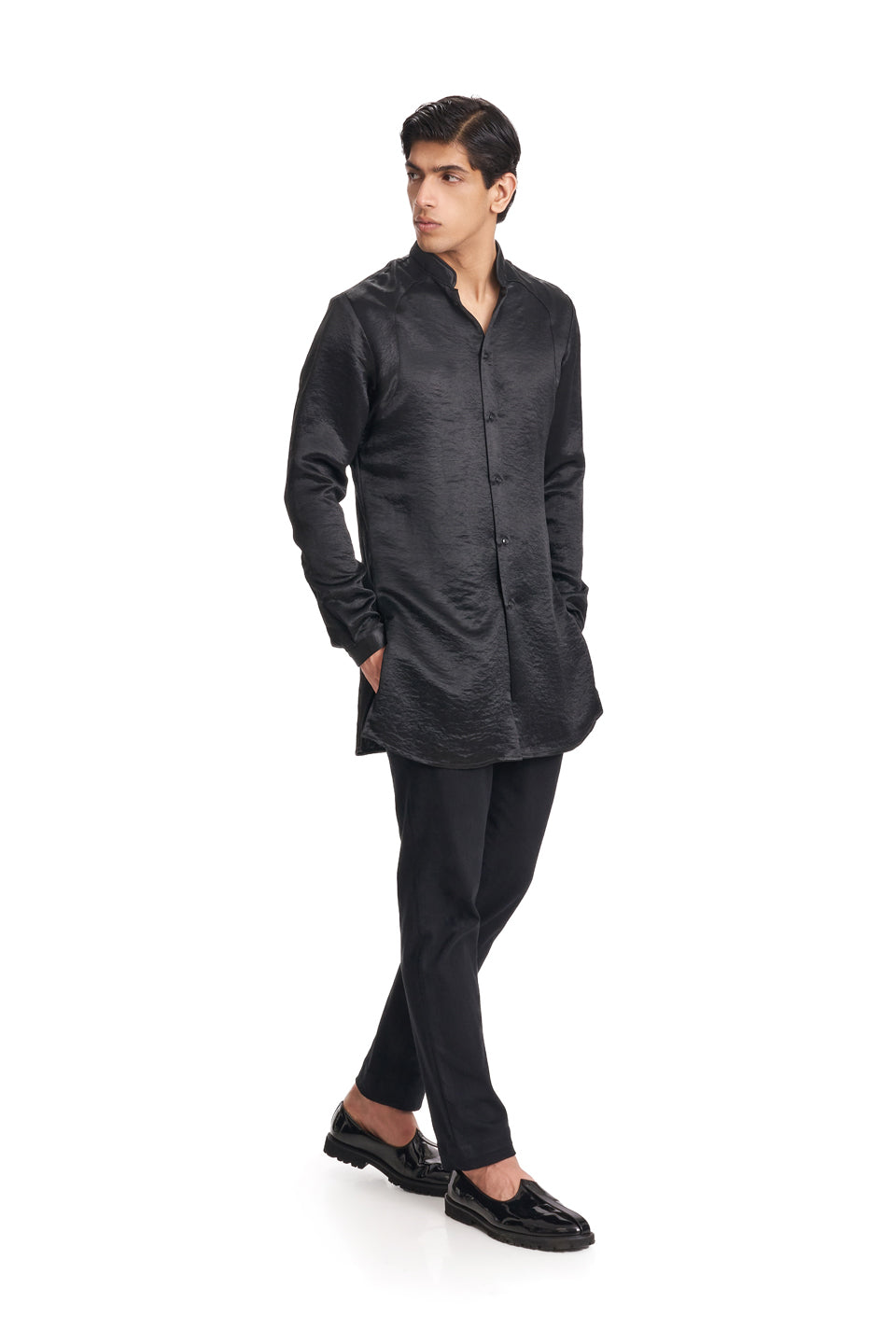PLAIN METALLIC KURTA  