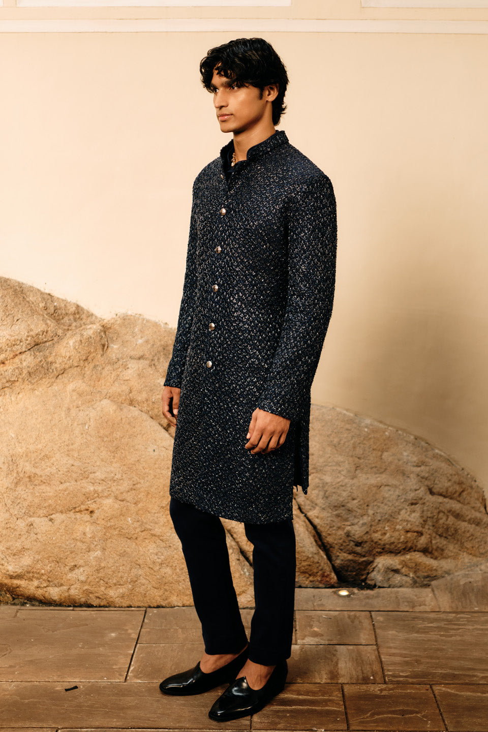 Dhup Chao Shiny Tree Sherwani  