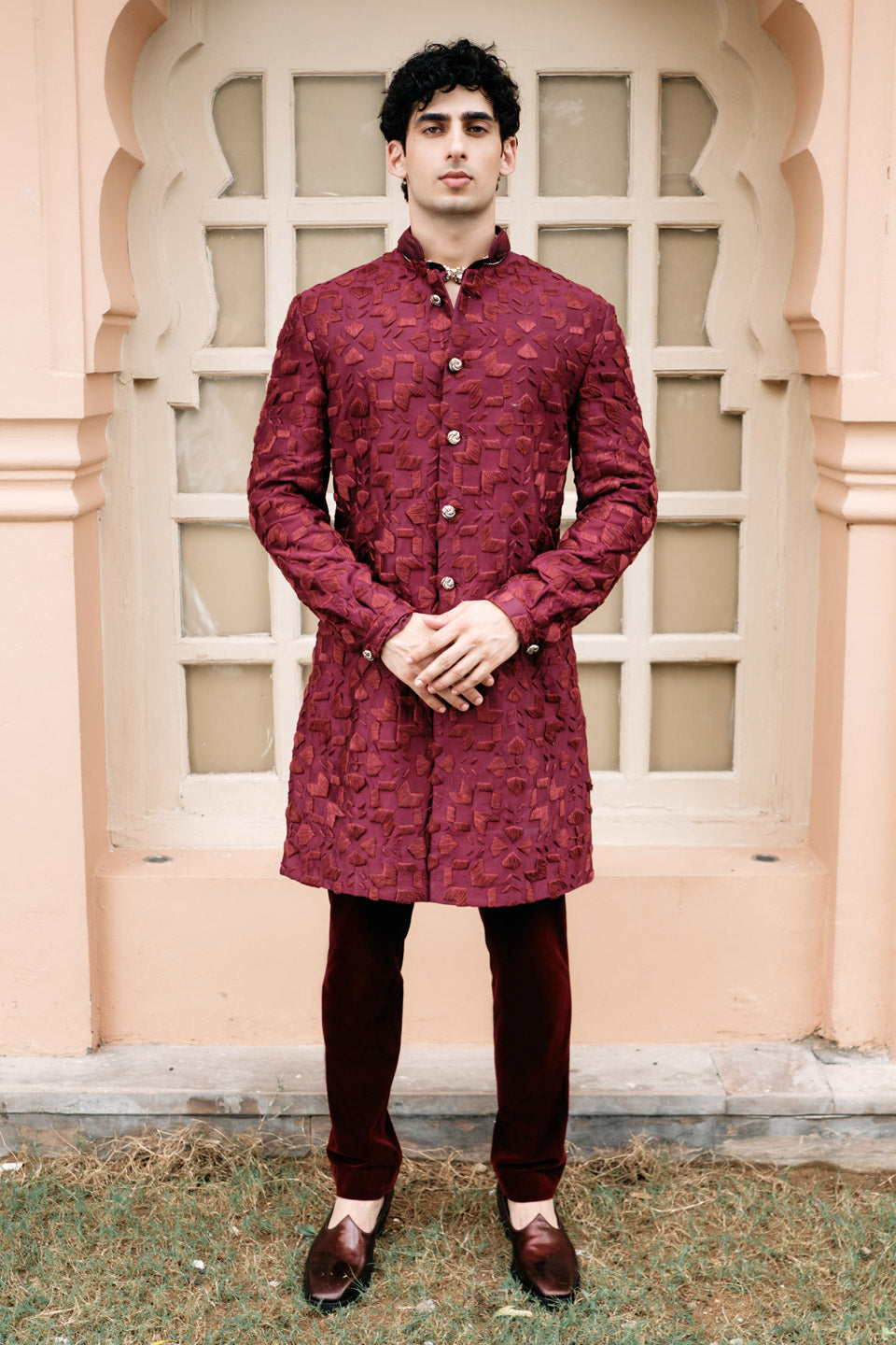 Phulkari Threadwork Sherwani  
