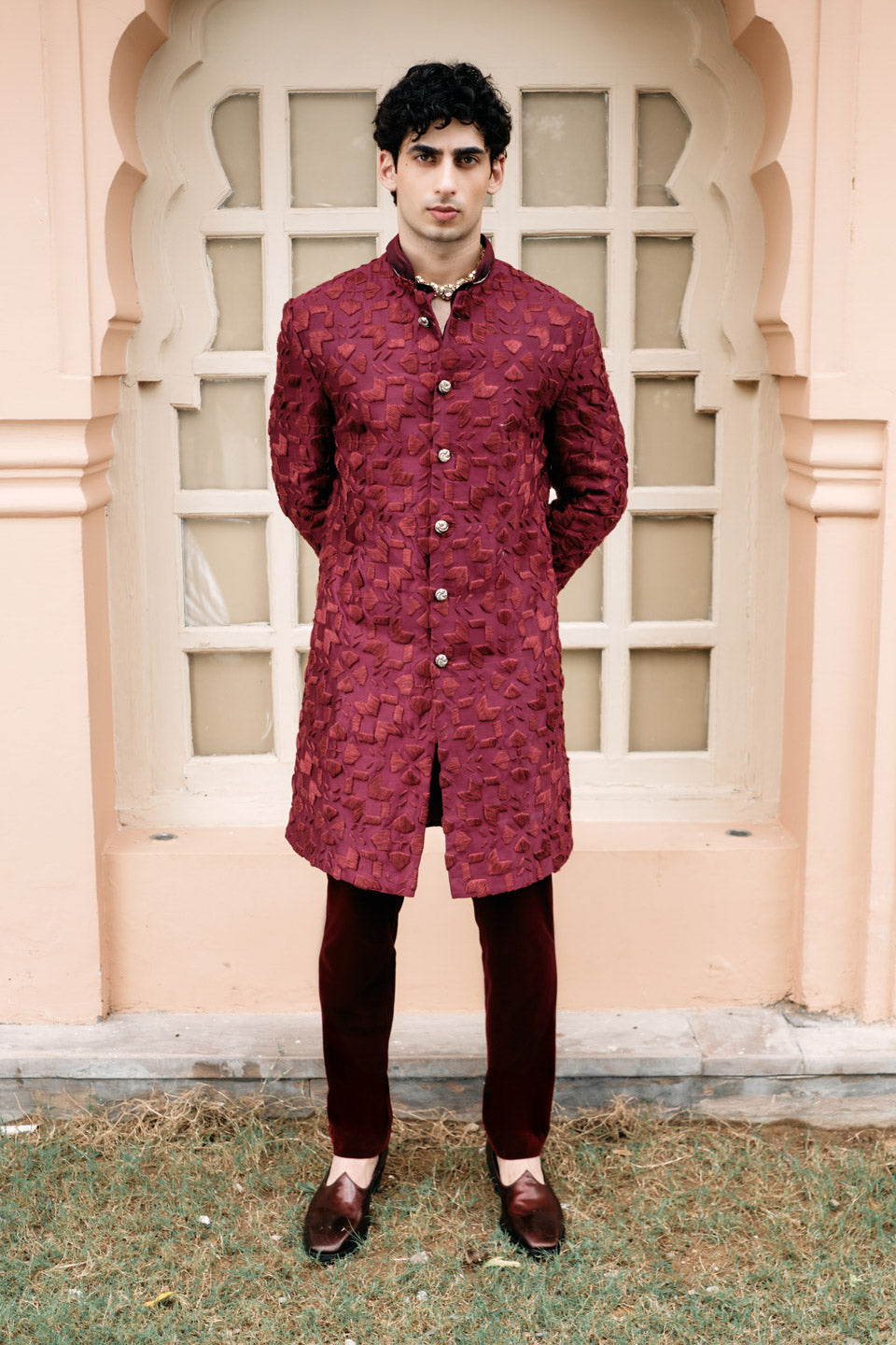 Phulkari Threadwork Sherwani  