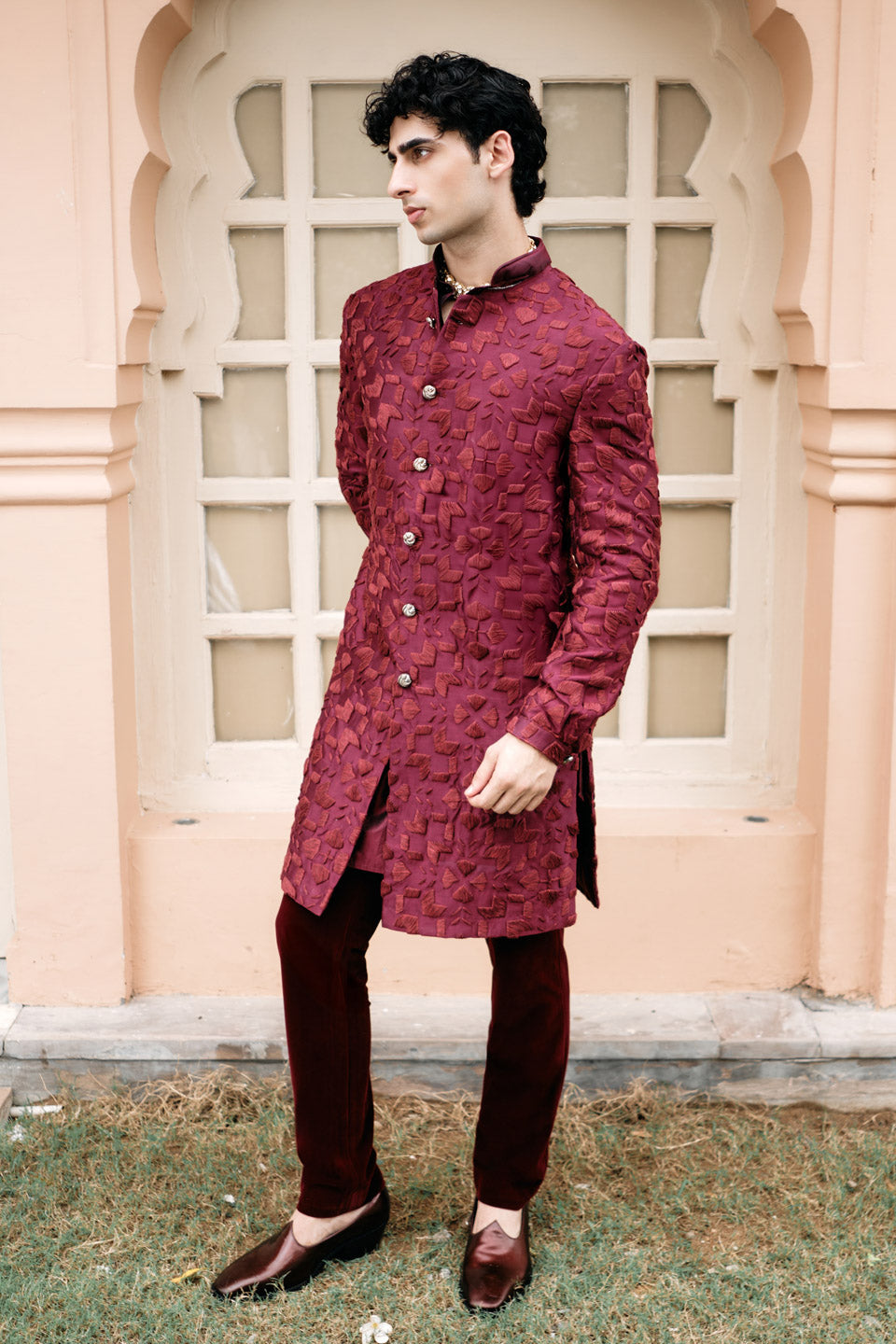 Phulkari Threadwork Sherwani  