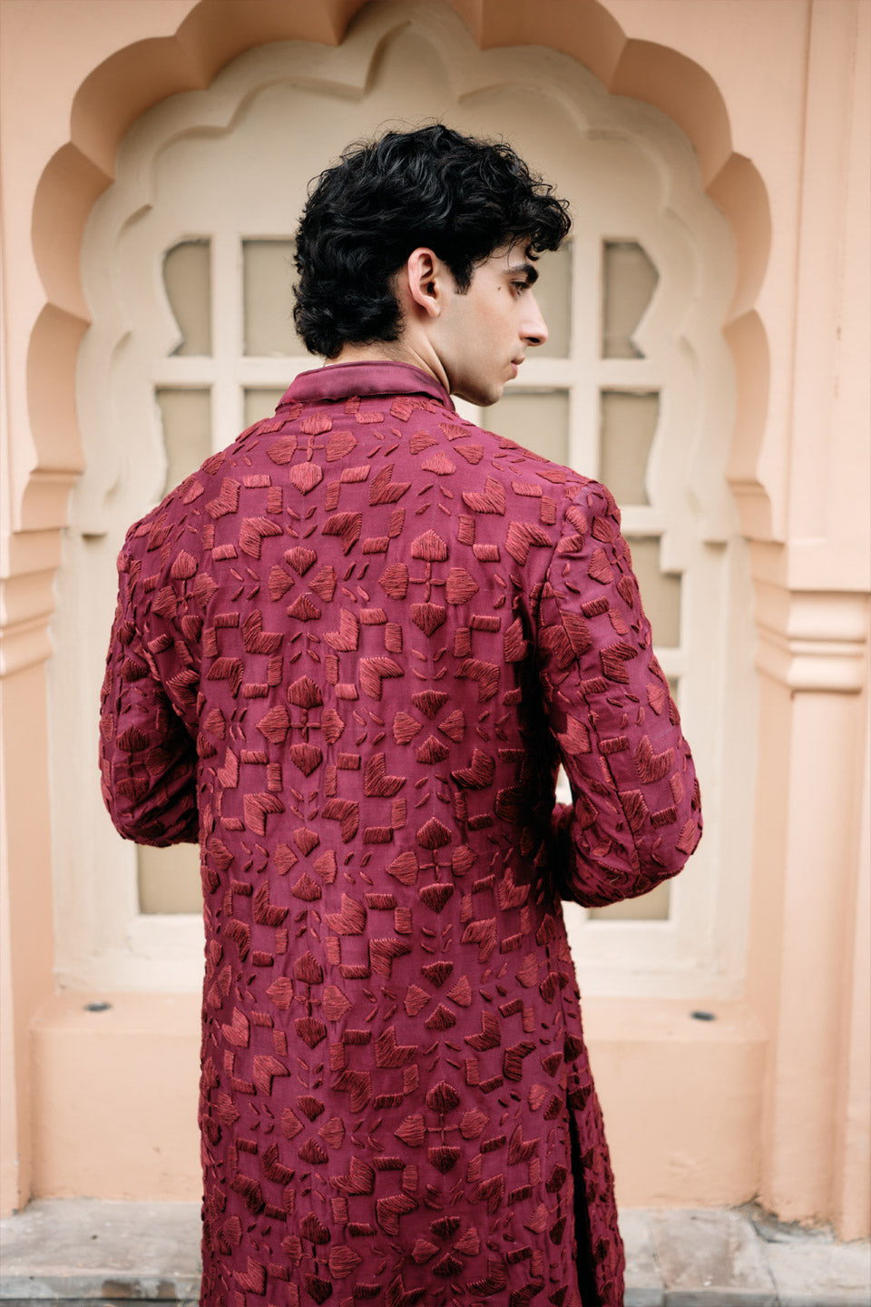 Phulkari Threadwork Sherwani  