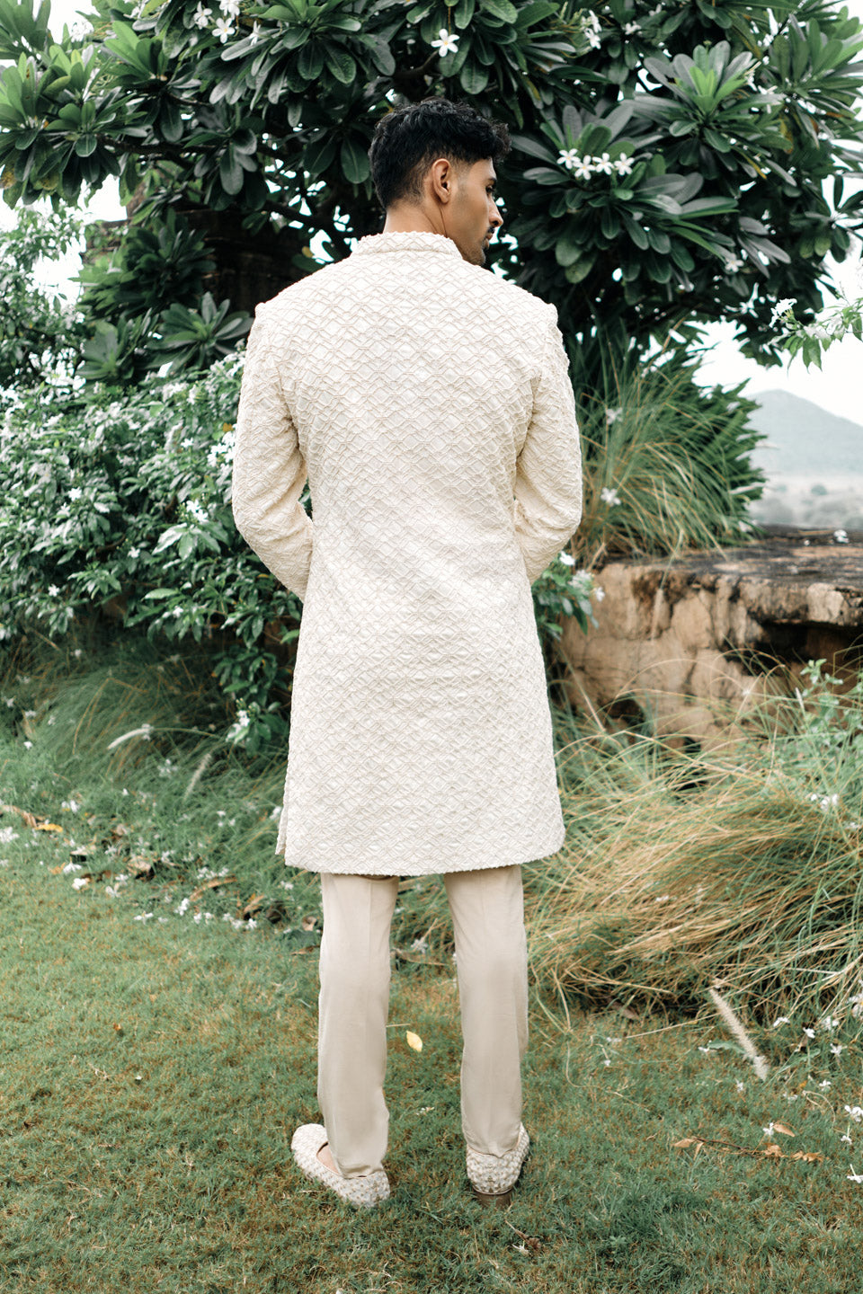 Phulkari Knotted Sherwani  