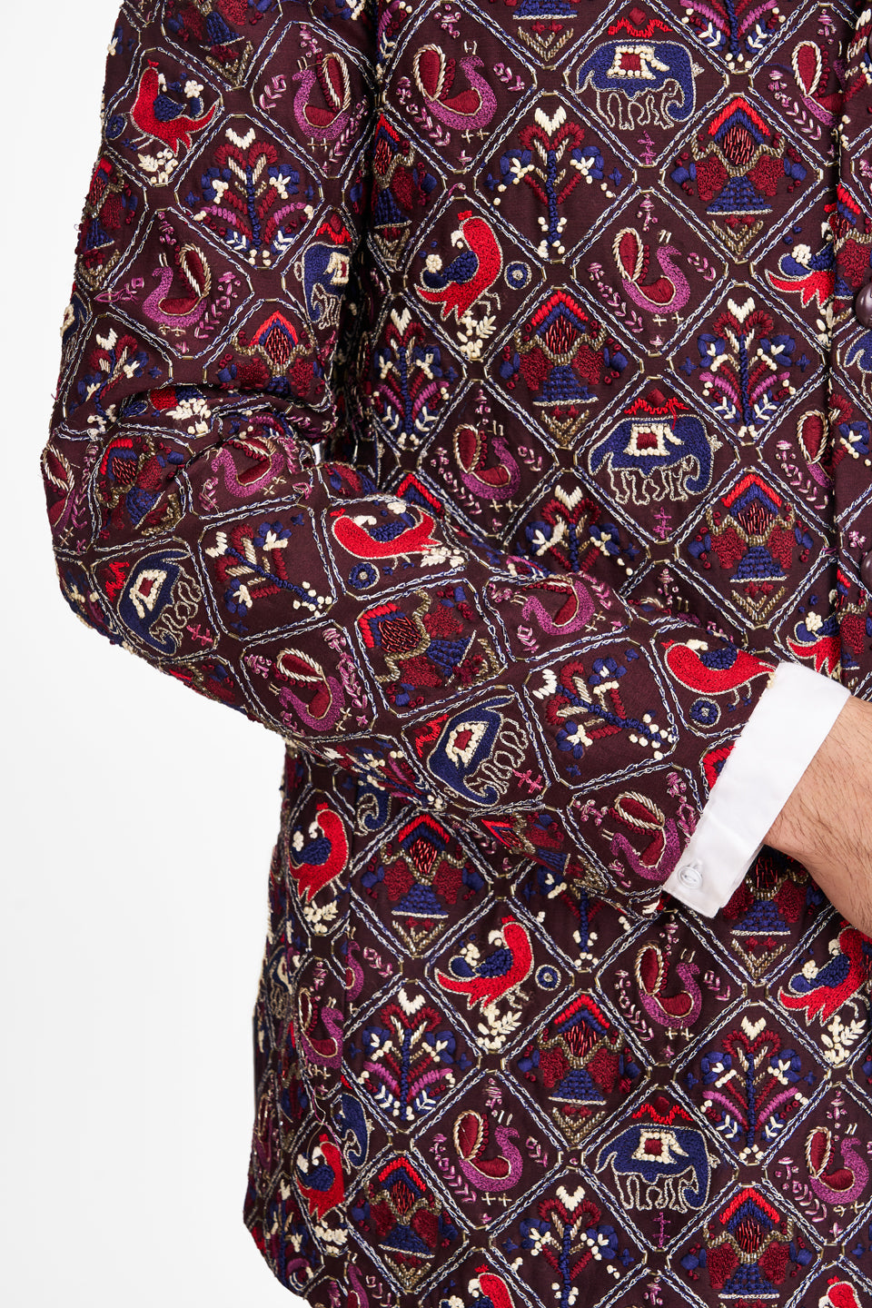 PATOLA MULTI COLOR KNOTTED BANDGALA  