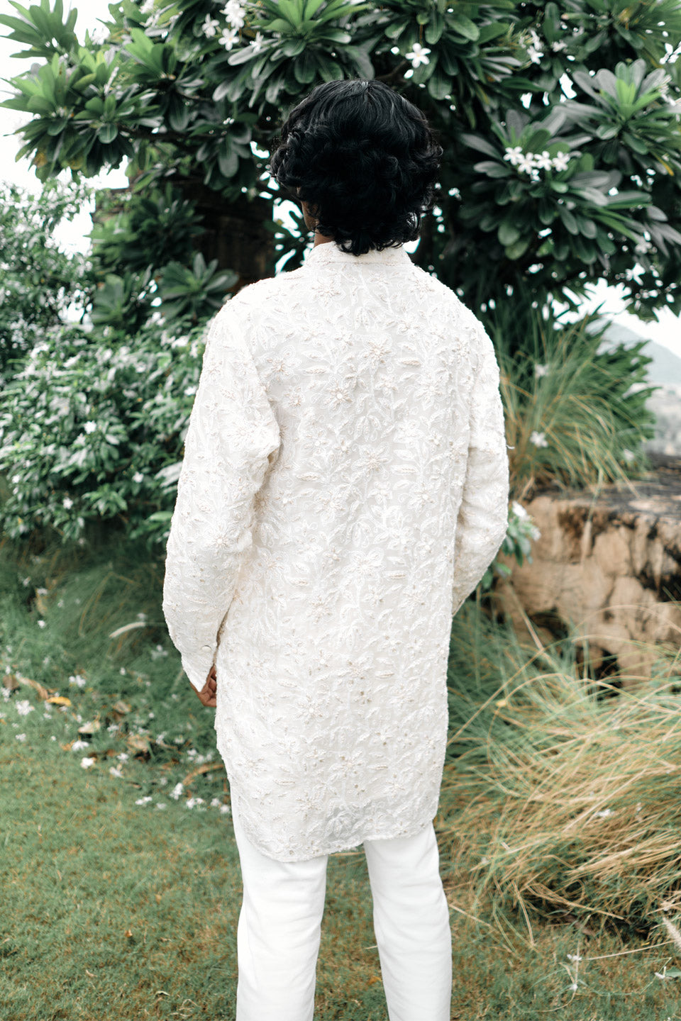 Chikankari threadwork short Kurta  