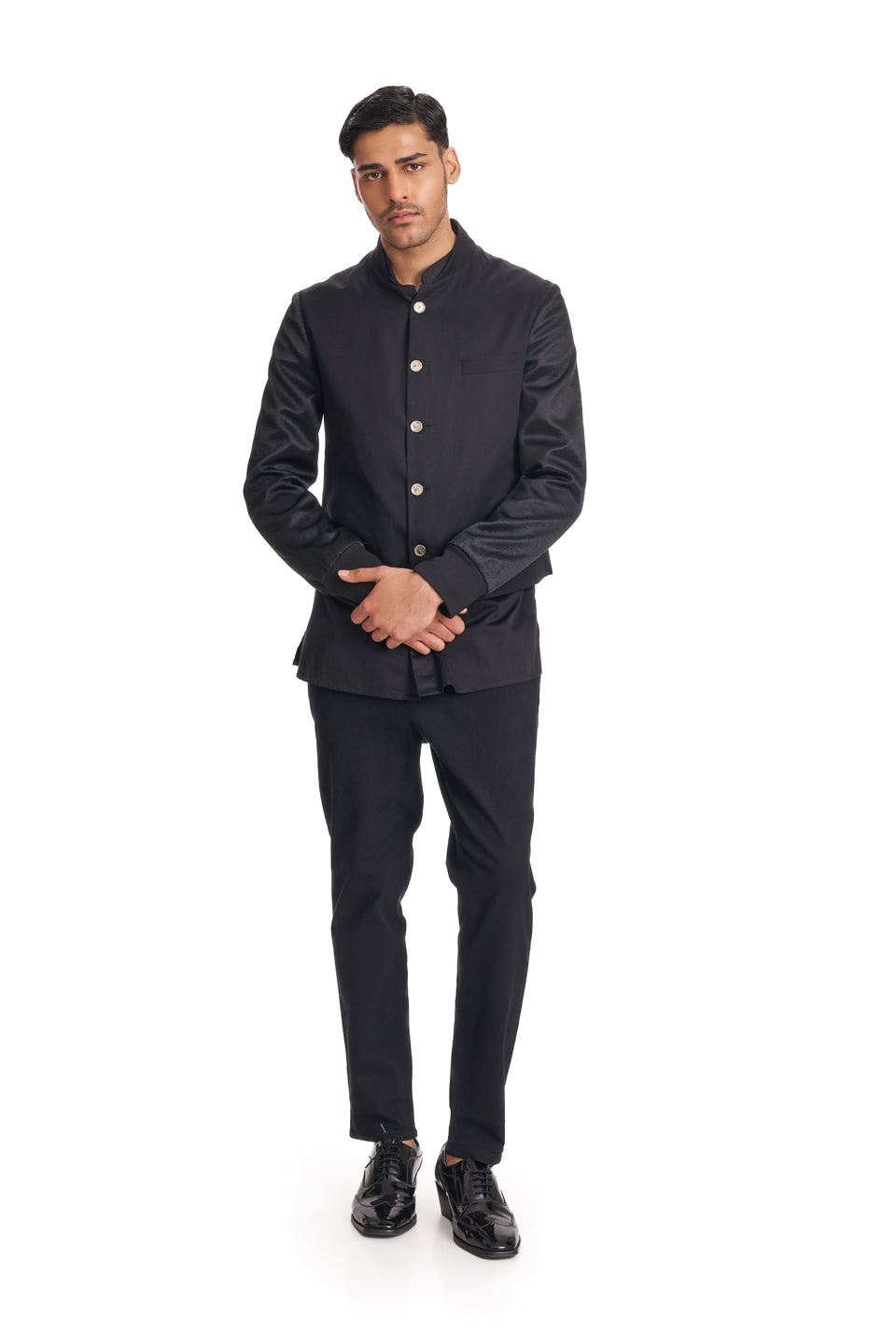 PLAIN RIB CUFF SHORT BLOUSON  