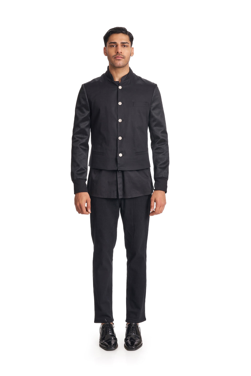  PLAIN RIB CUFF SHORT BLOUSON 