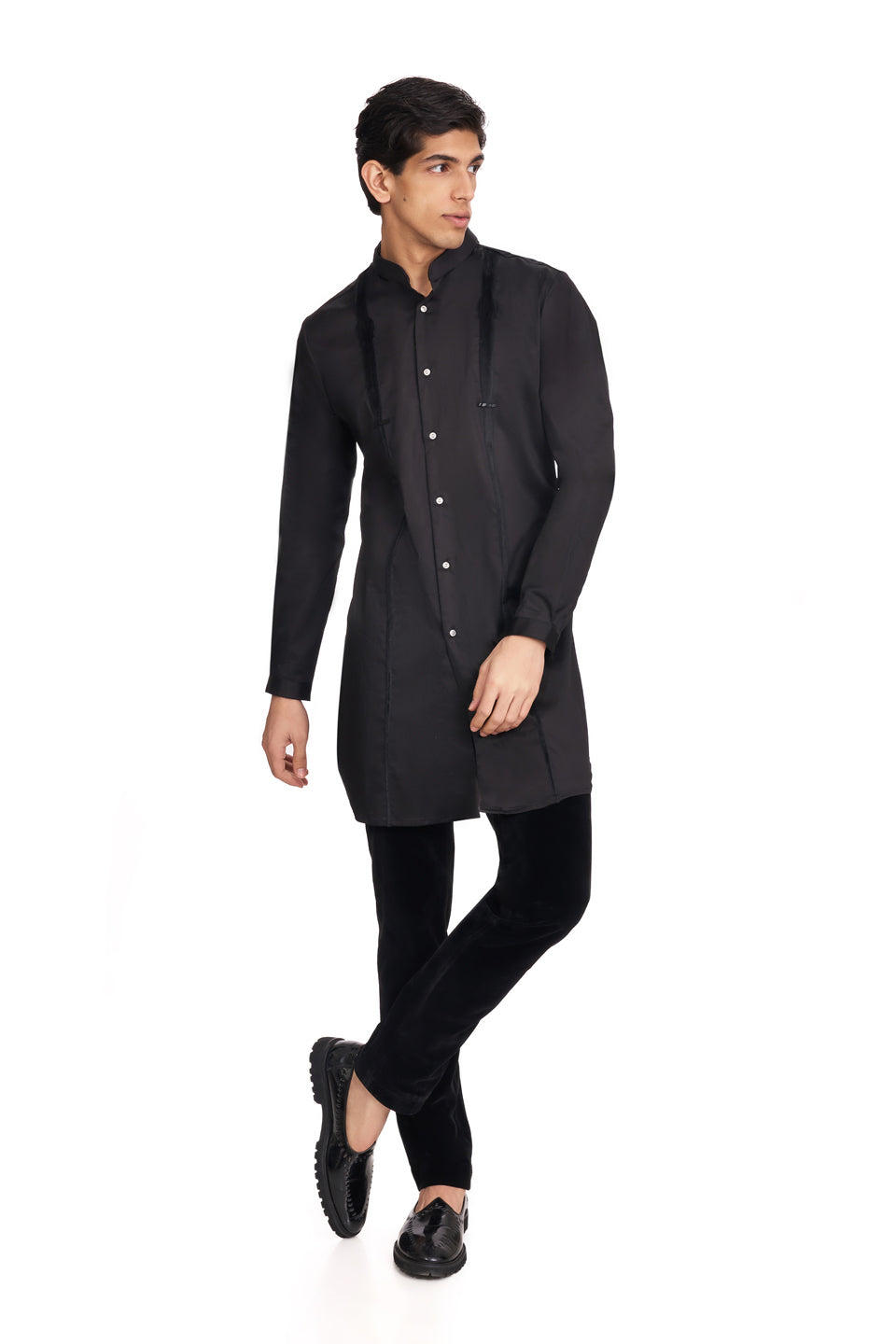 SUSPENDER KNOTTED KURTA  