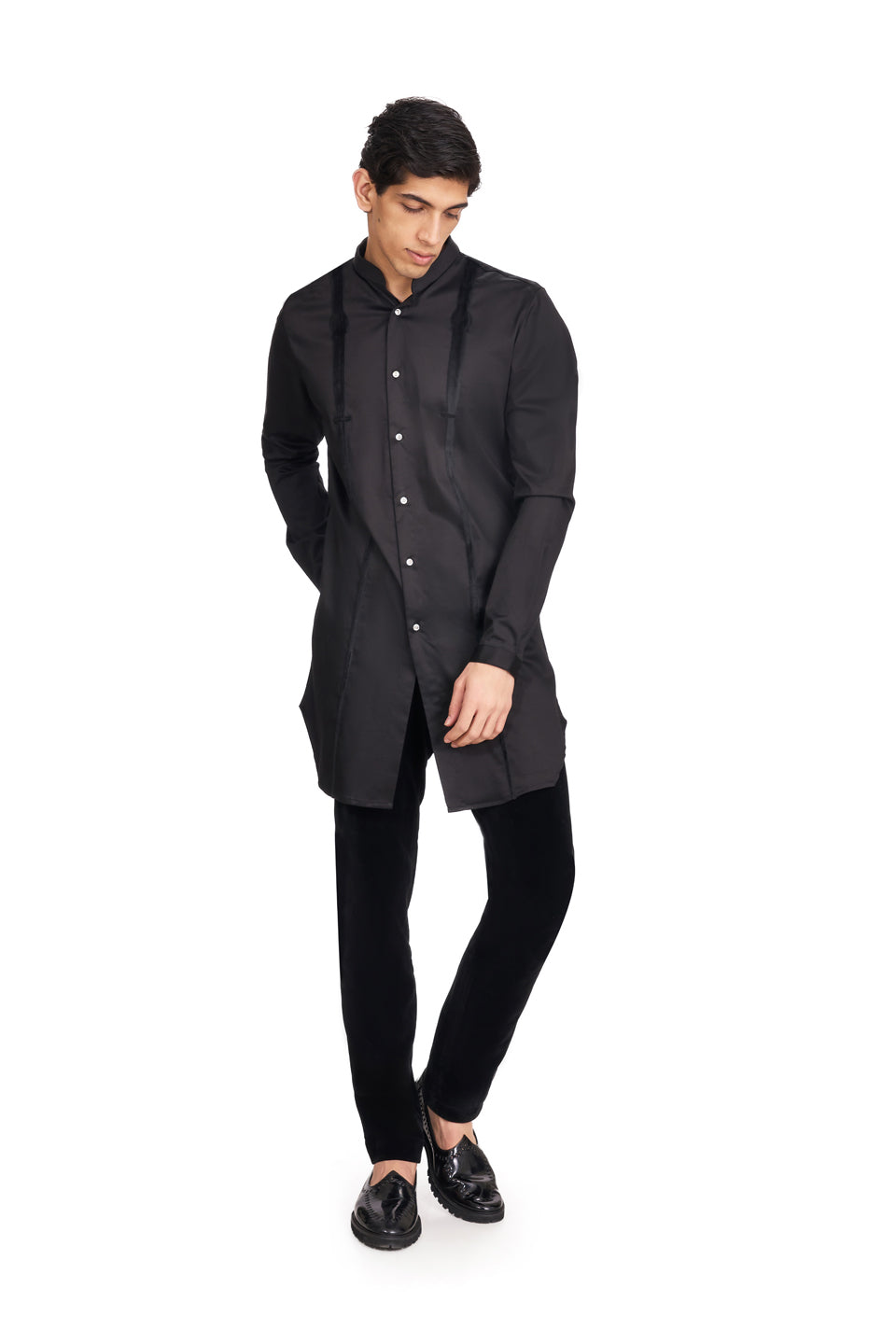 SUSPENDER KNOTTED KURTA  
