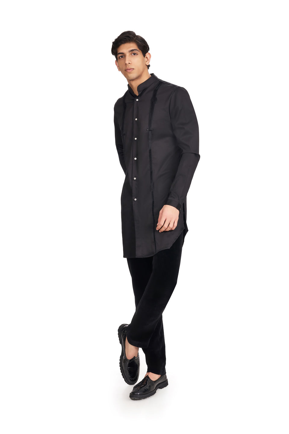 SUSPENDER KNOTTED KURTA  