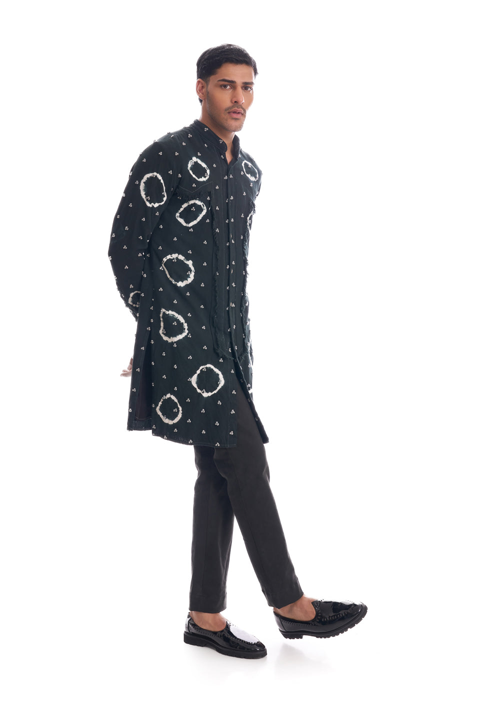  BANDHANI BRAILLE KNOTTED KURTA 
