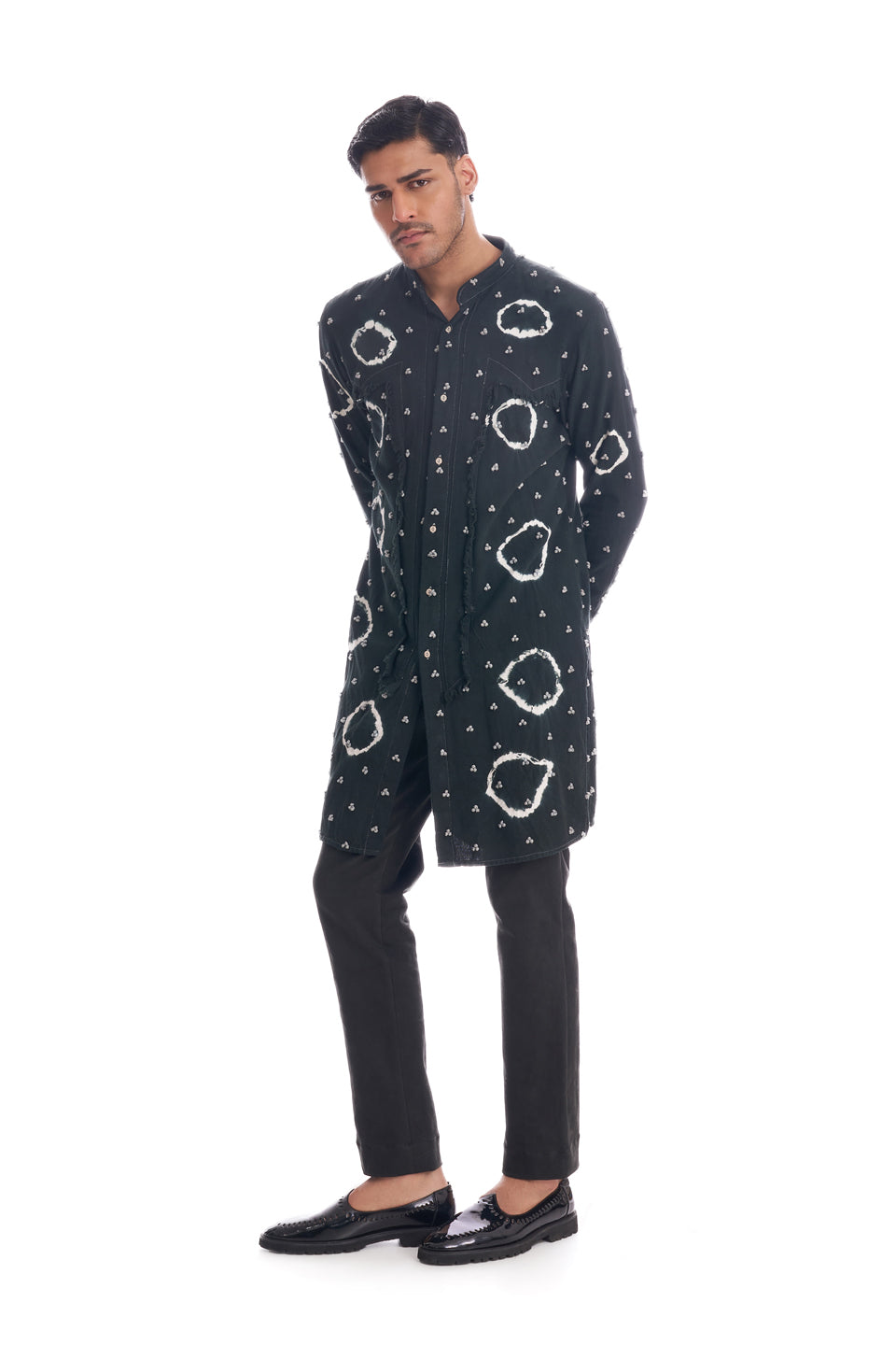 BANDHANI BRAILLE KNOTTED KURTA  