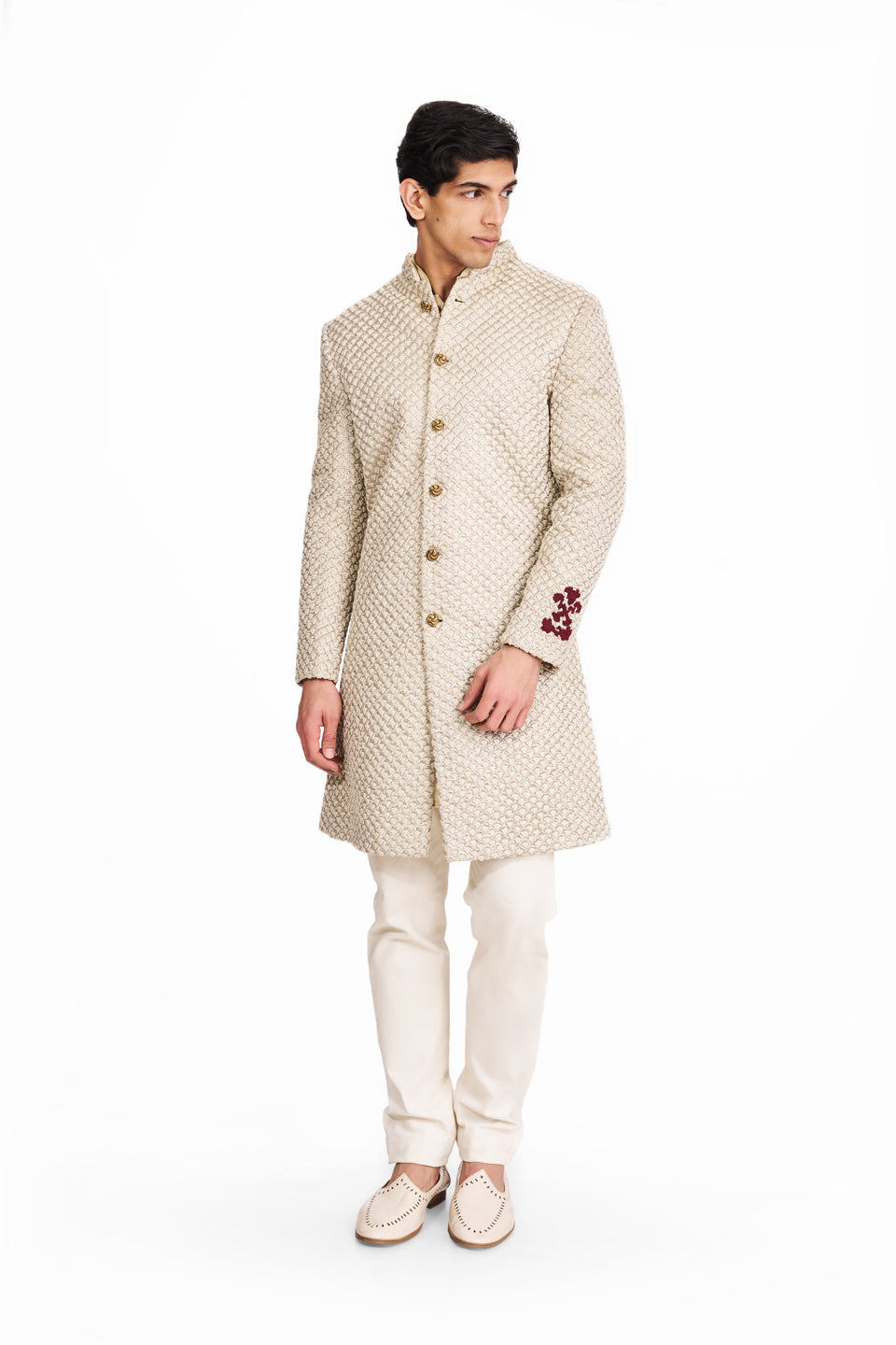SMALL SCALLOP KNOTTED SHERWANI  