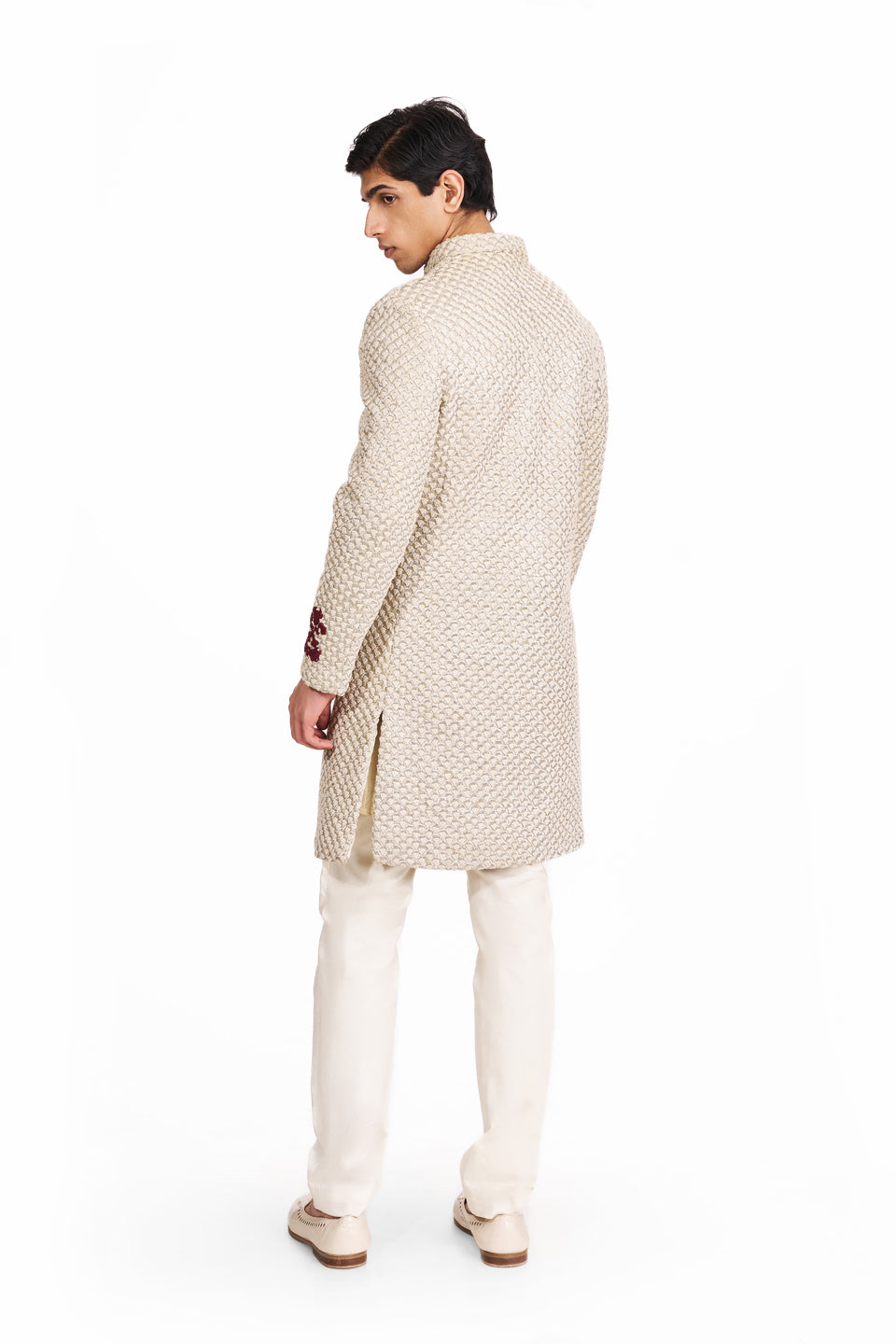 SMALL SCALLOP KNOTTED SHERWANI  
