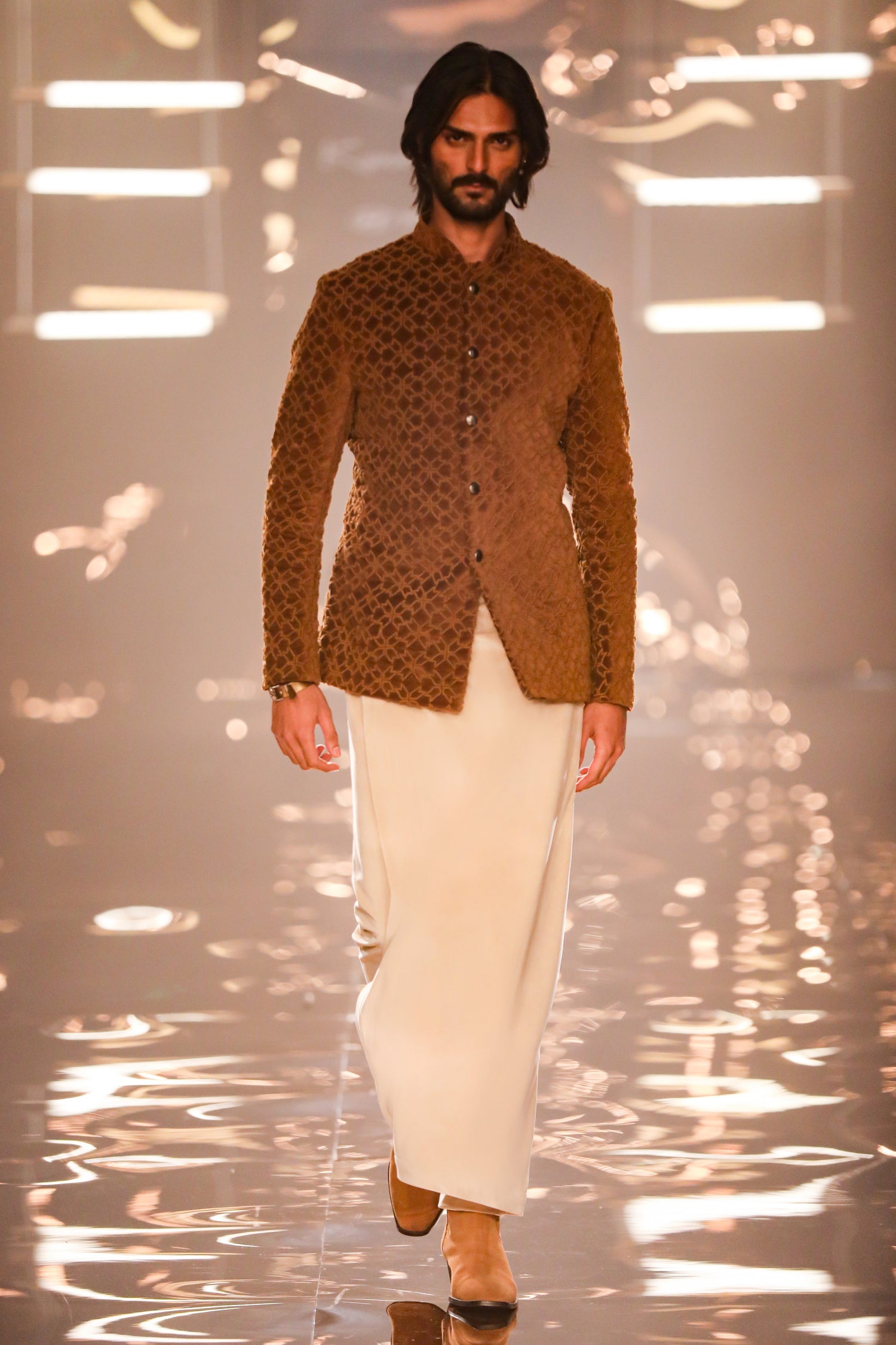 PHULKARI GEOMETRIC KNOTTED BANDHGALA  PHULKARI GEOMETRIC KNOTTED BANDHGALA