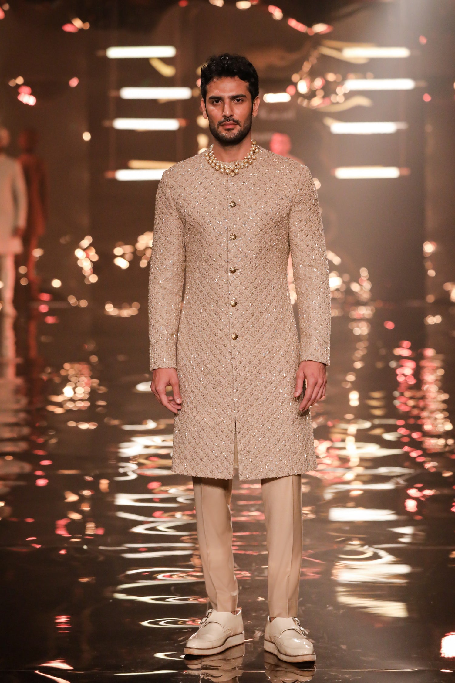 indian groom wedding dress designer Mens Indian Latest Design For cream Indo Western Sherwani Groom Wedding Party Wear Engagement Function Occasion Ethnic Dress