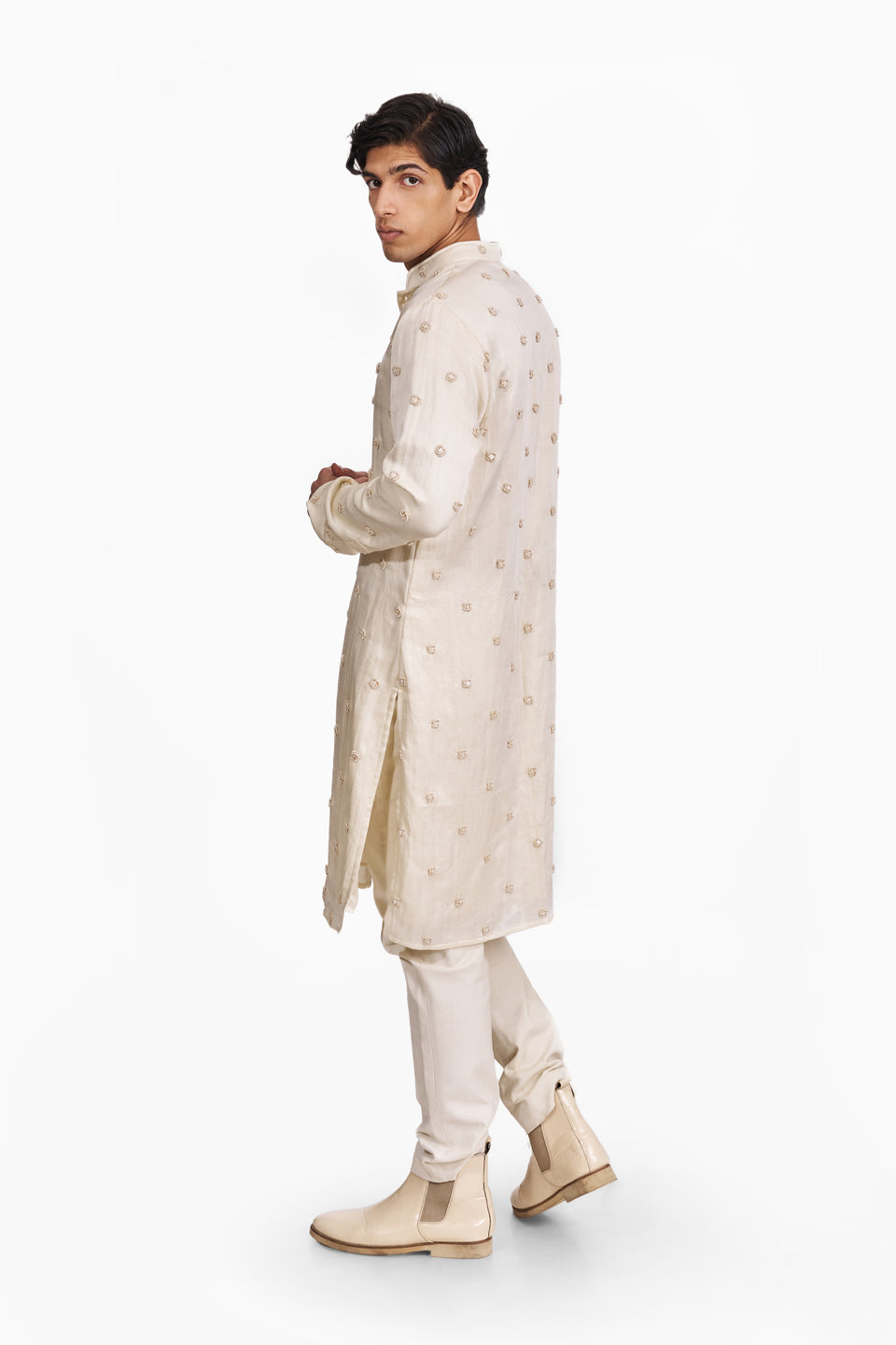 FIRE KNOTTED KURTA  