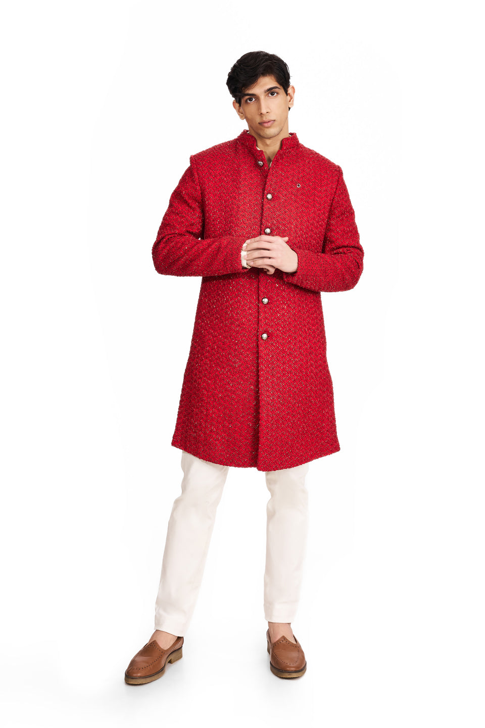  SHINY MAPLE HIGHLIGHTED SHERWANI 
