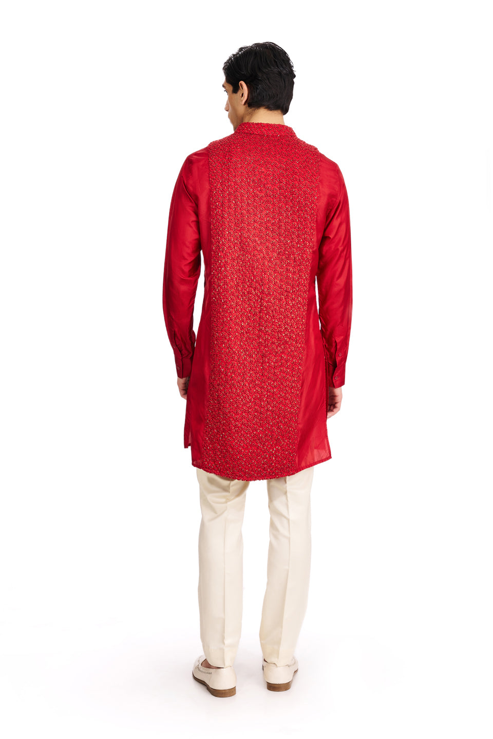 SHINY MAPPLE TREE CENTER BIB EMBROIDERED KURTA  