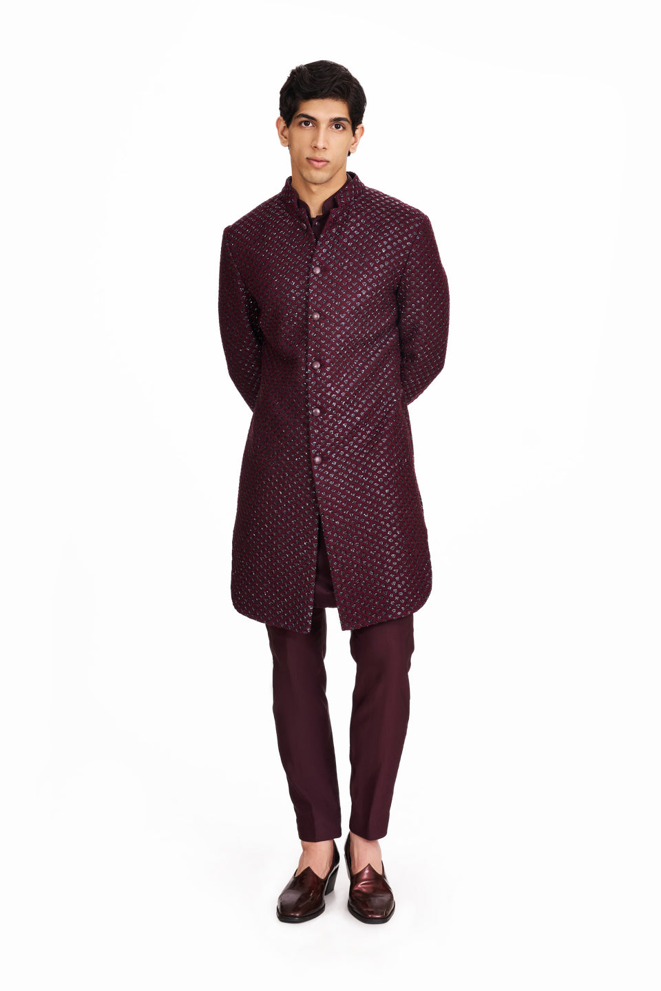  SMALL SCALLOP HIGHLIGHTED SHERWANI 