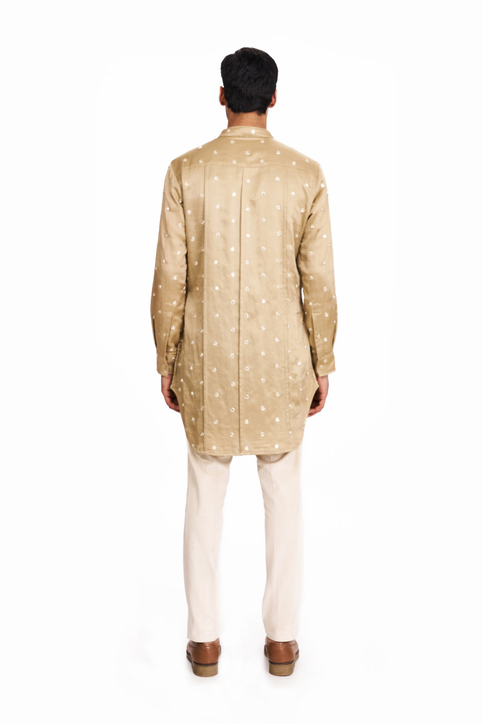 OUTSPREAD MIRROR HIGHLIGHTED PANNELED KURTA  