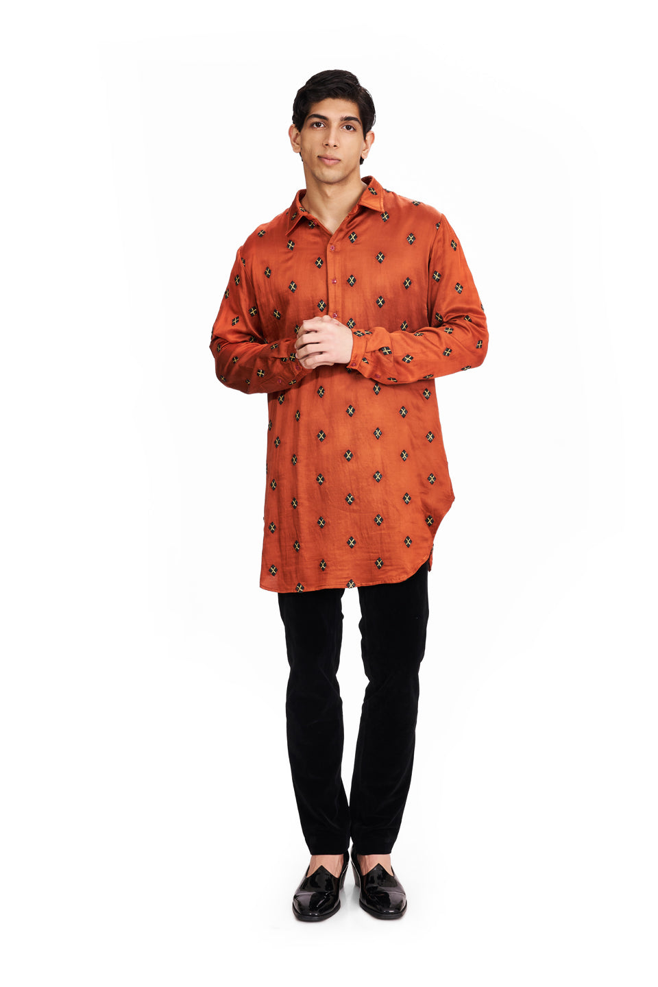 ARGYLE MOTIF KURTA  